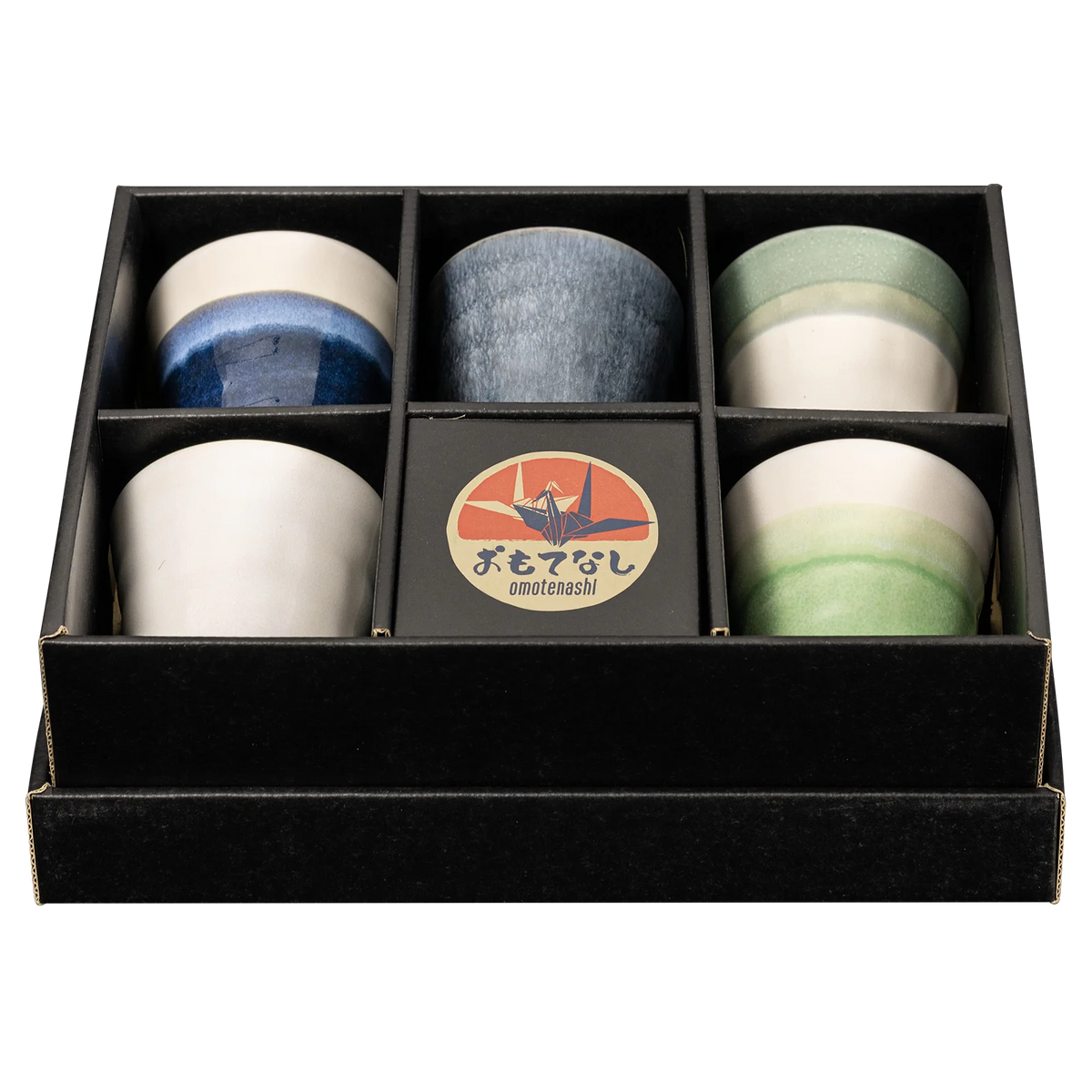 Omotenashi Lagoon 5 Piece Cup Set 8.5x9.5cm