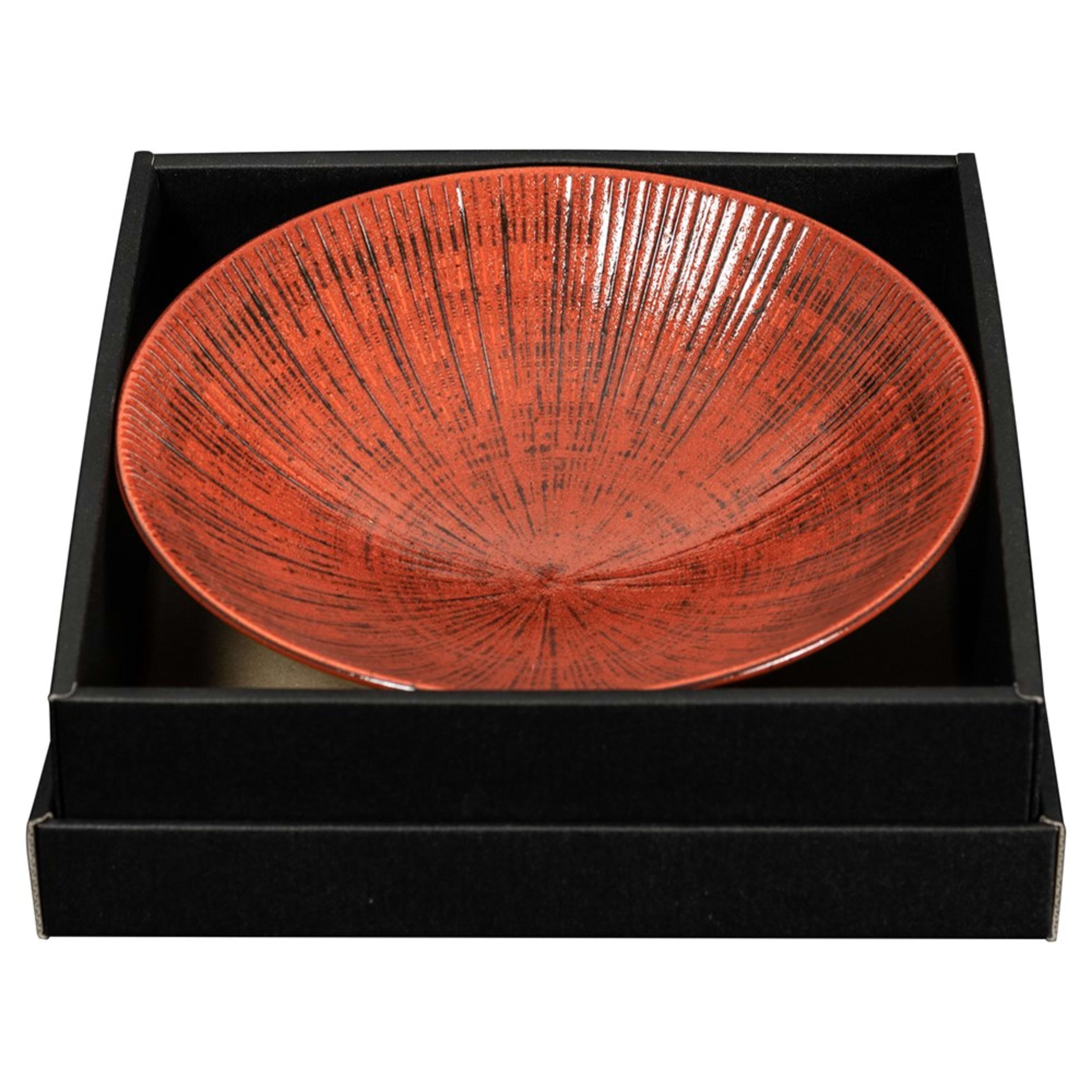 Omotenashi Negoro Sendan Large Serving Bowl 24.5x7.5cm Gift Set