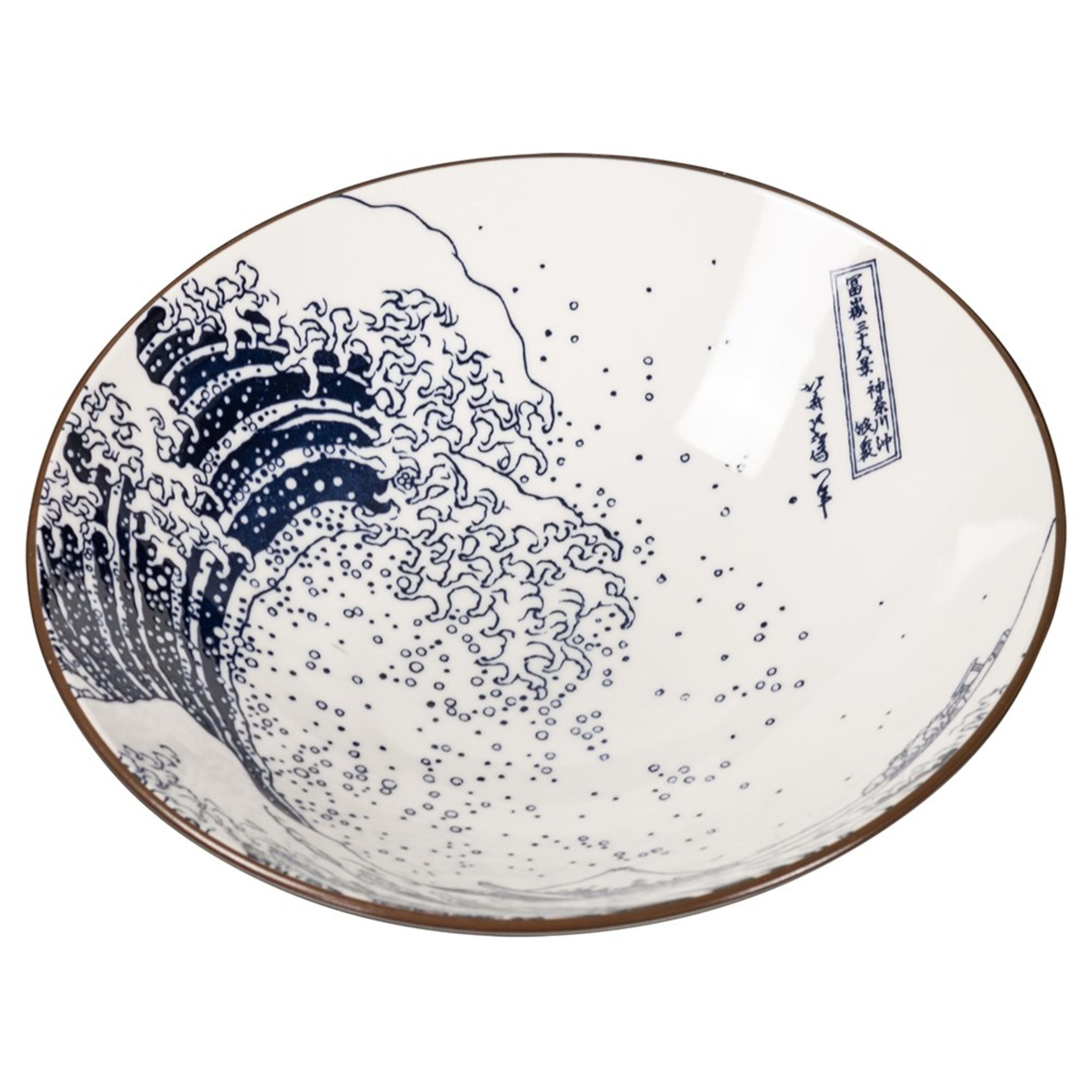 Omotenashi Hokusai Fuji Large Serving Bowl 24.5x7.5cm Gift Set