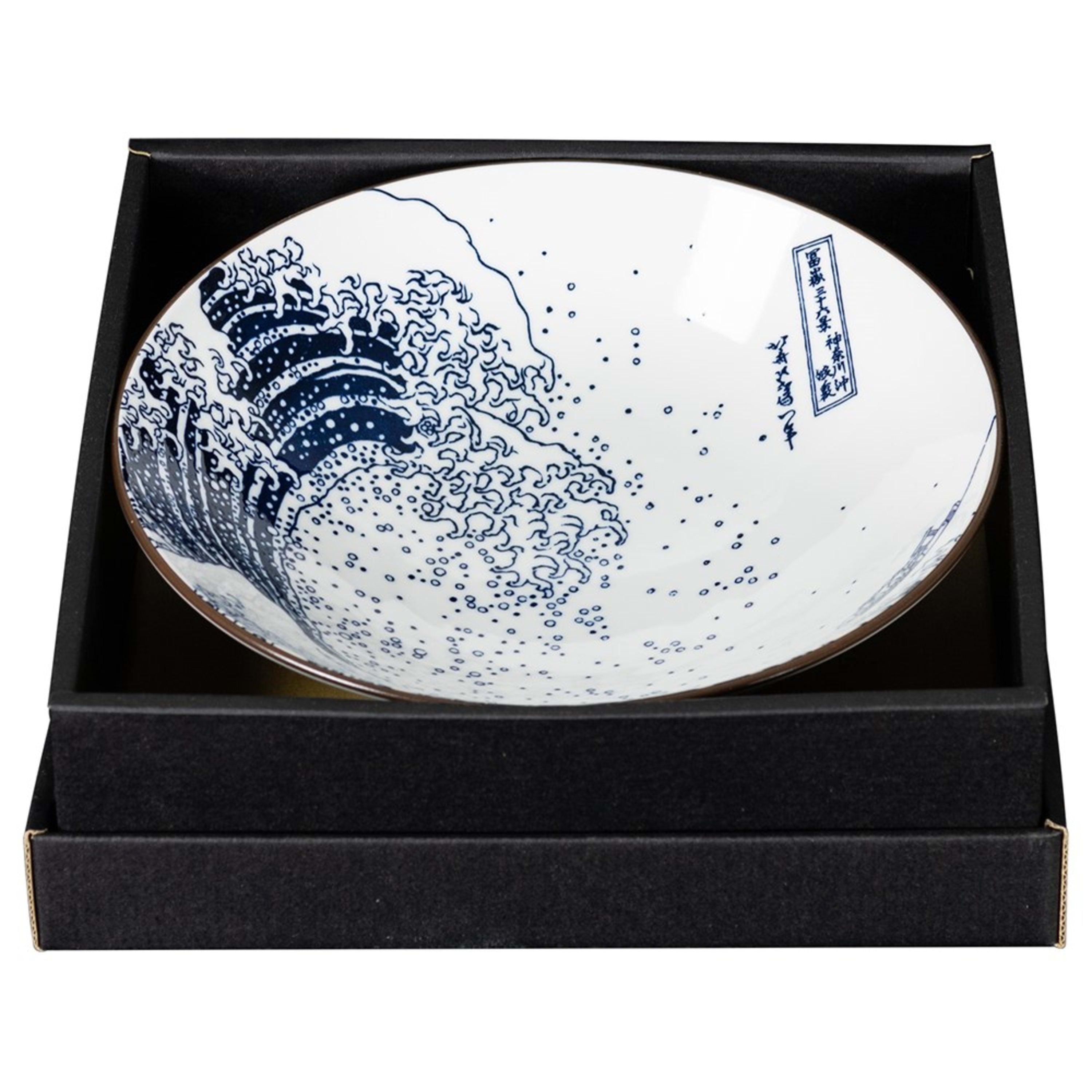 Omotenashi Hokusai Fuji Large Serving Bowl 24.5x7.5cm Gift Set