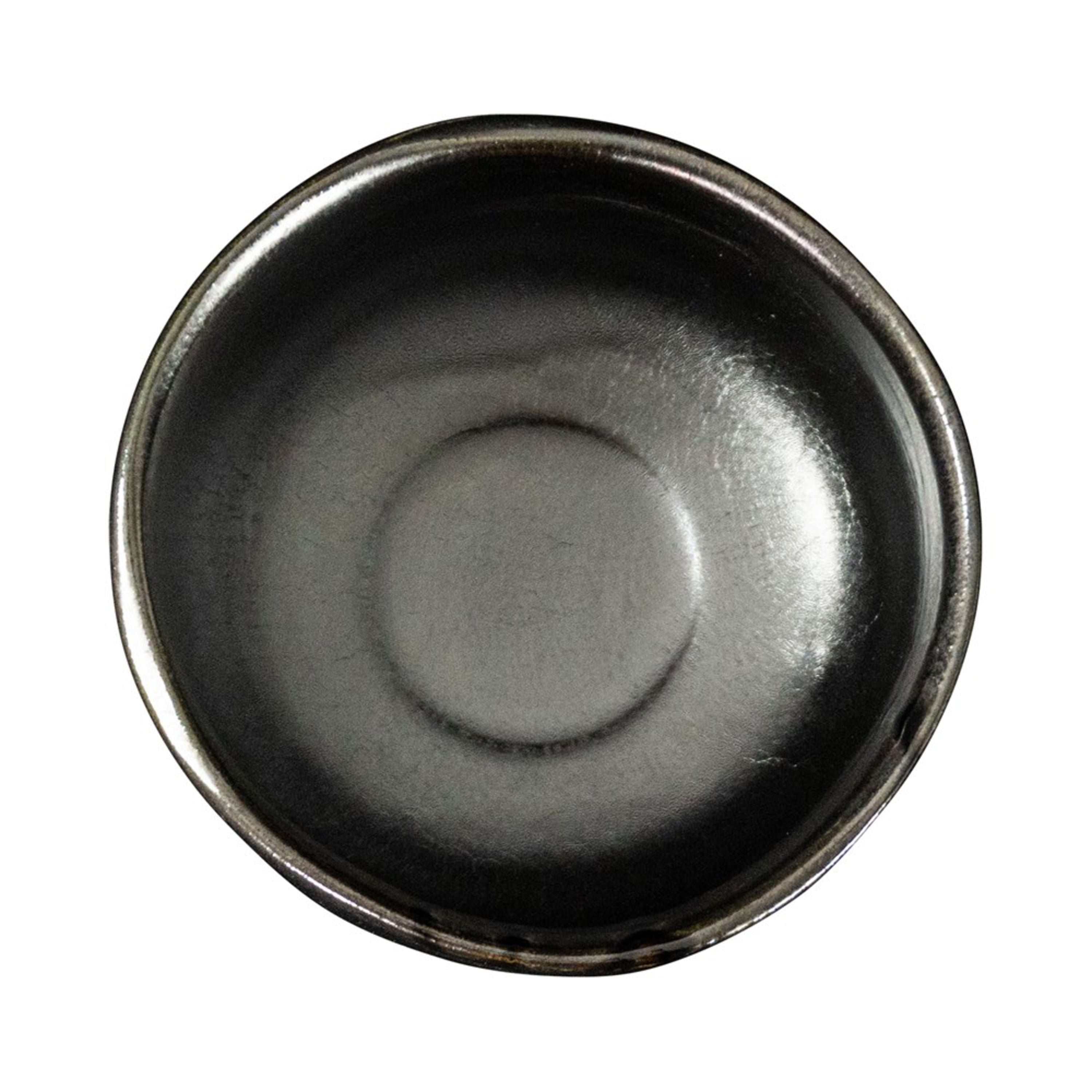 Omotenashi Matcha Bowl - Black Reactive Glazed 12.5x8cm