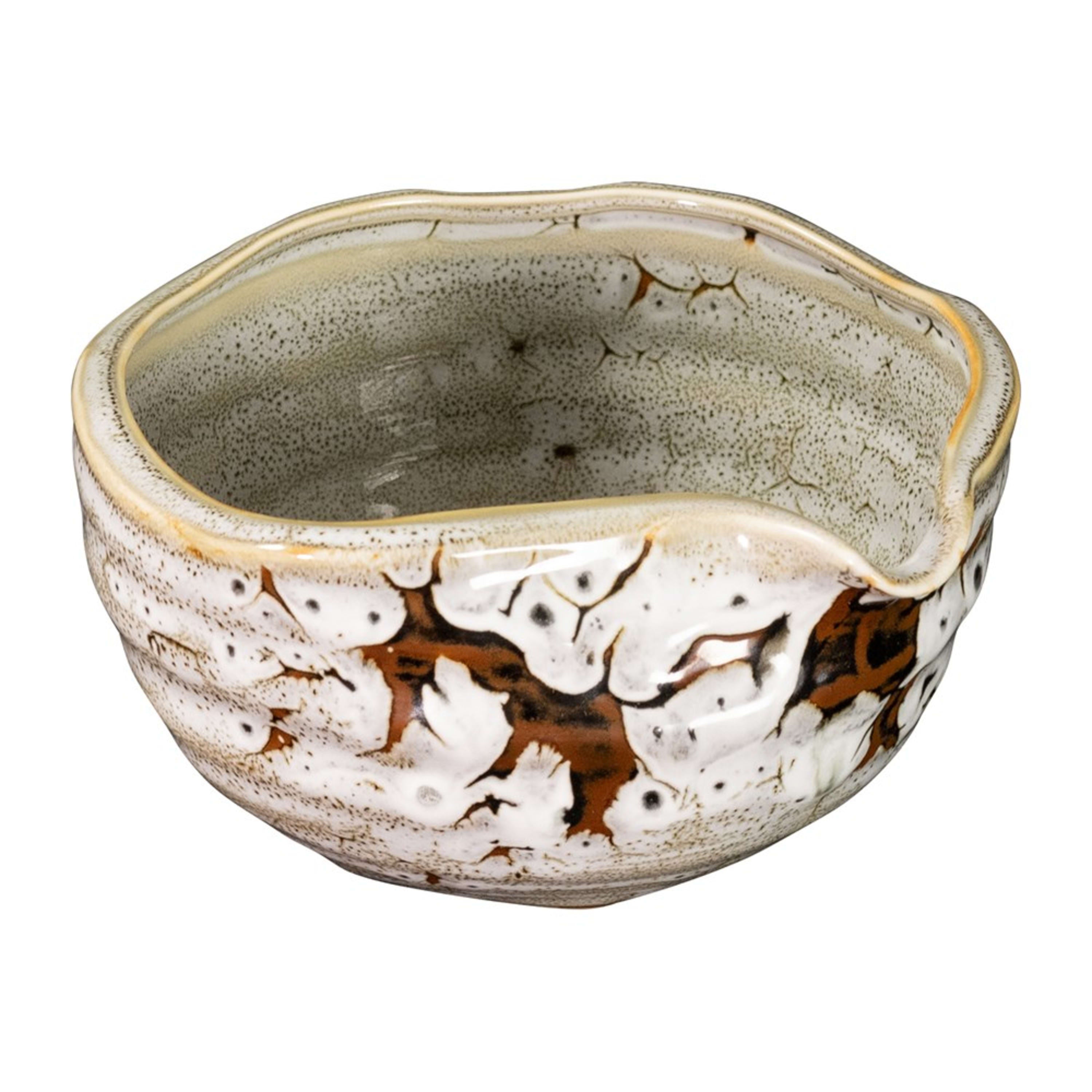Omotenashi Yuzushiro Katakuchi Spout Matcha Bowl with Whisk 13x7cm Gift Set