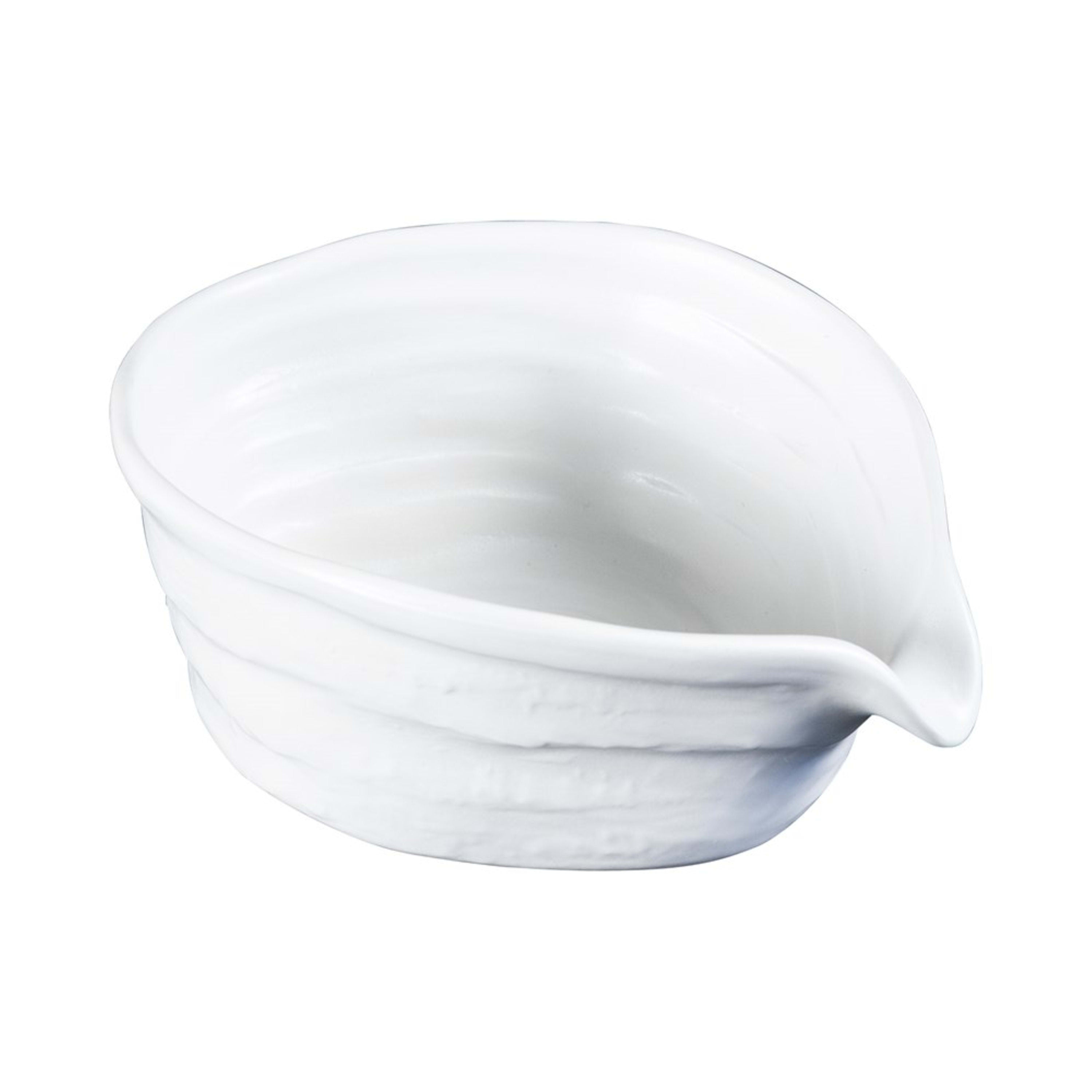 Omotenashi White Kabuto Spout Matcha Bowl with Whisk 14x7.5cm Gift Set