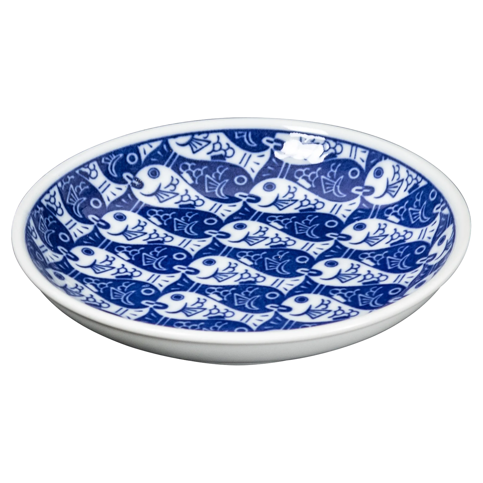 Omotenashi Medetai Blue Plates - Side - 13.8 x 2.7cm