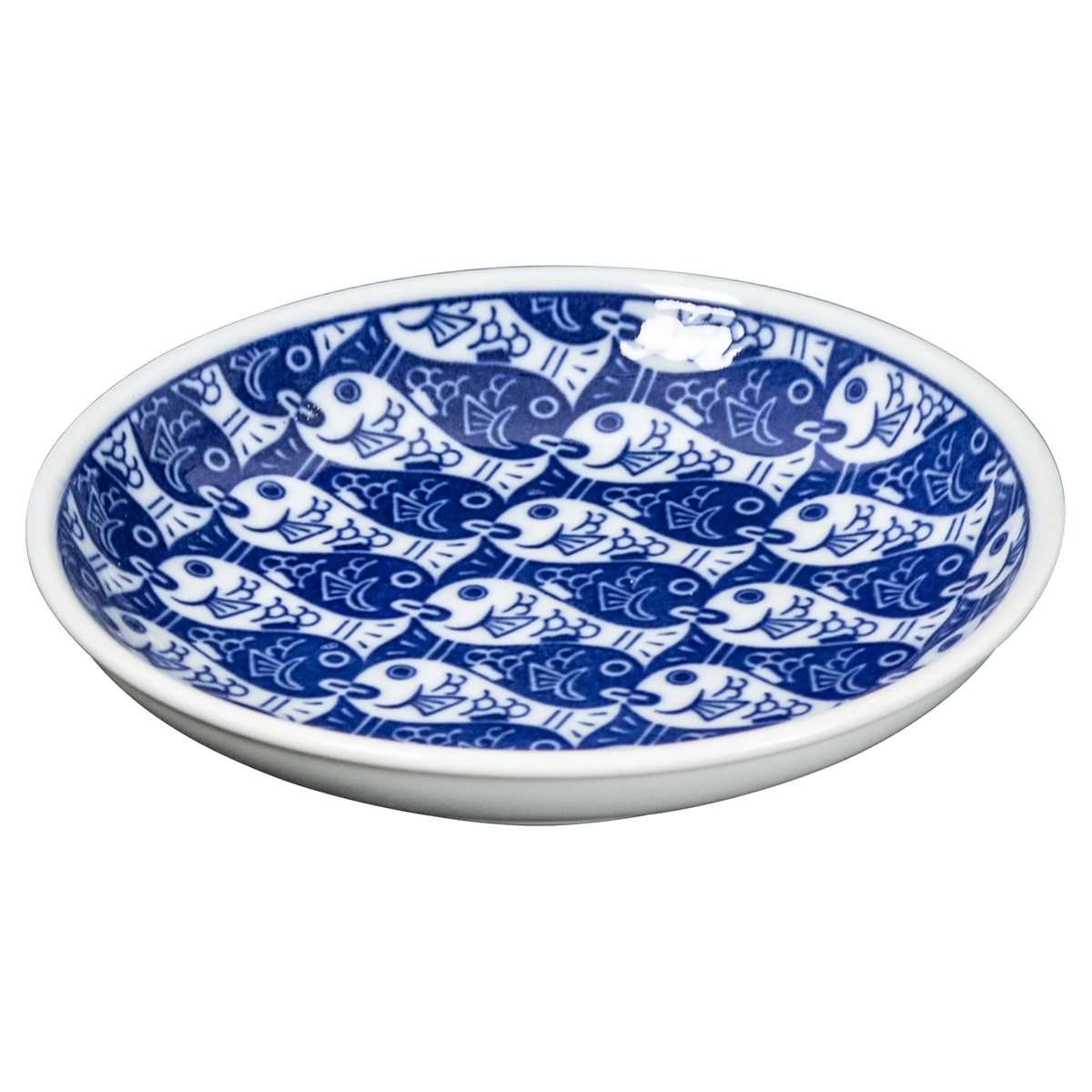 Omotenashi Medetai Plate - Blue & (M) 13.8x2.7cm