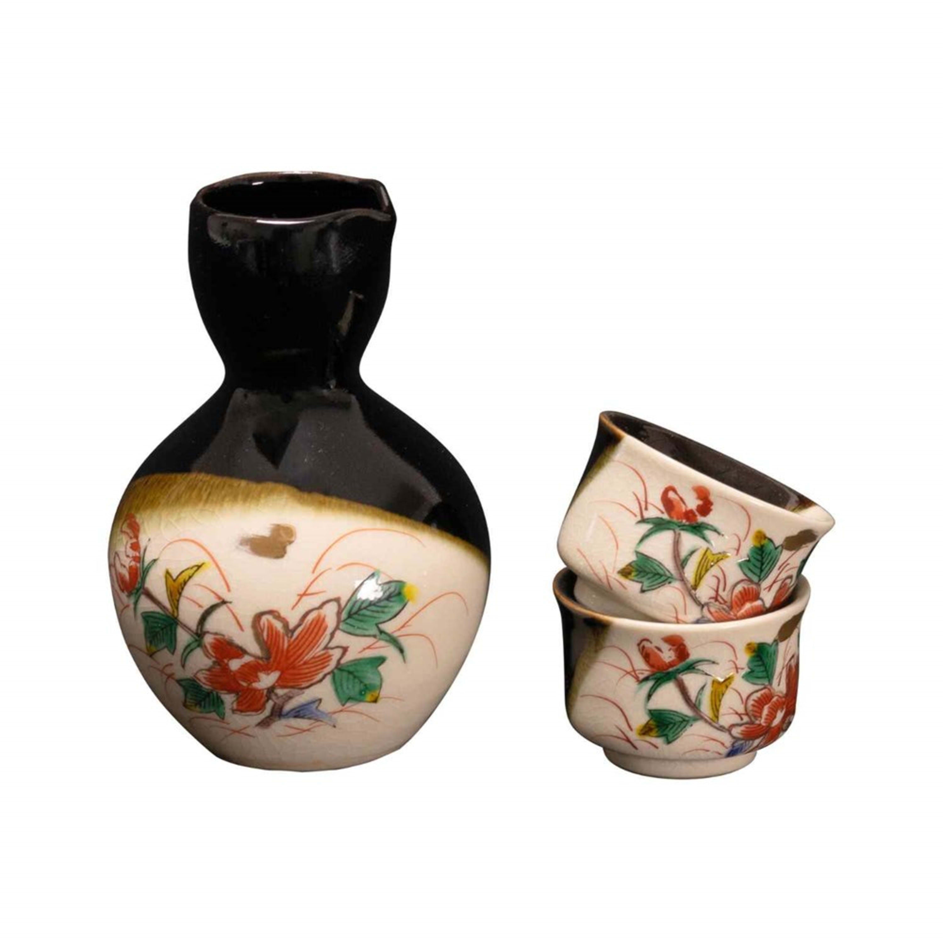Omotenashi Tenmokubotan Sake & 2 Cup Set - Limited Edition