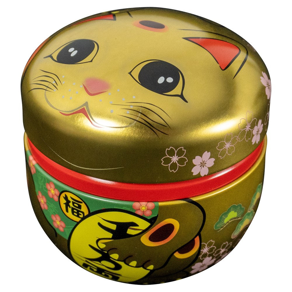 Omotenashi Suzuko Manekineko Tea Canister Gold (100g)