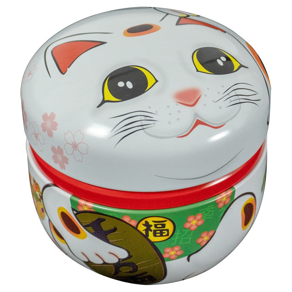 Omotenashi Suzuko Manekineko Tea Canister White (100g)