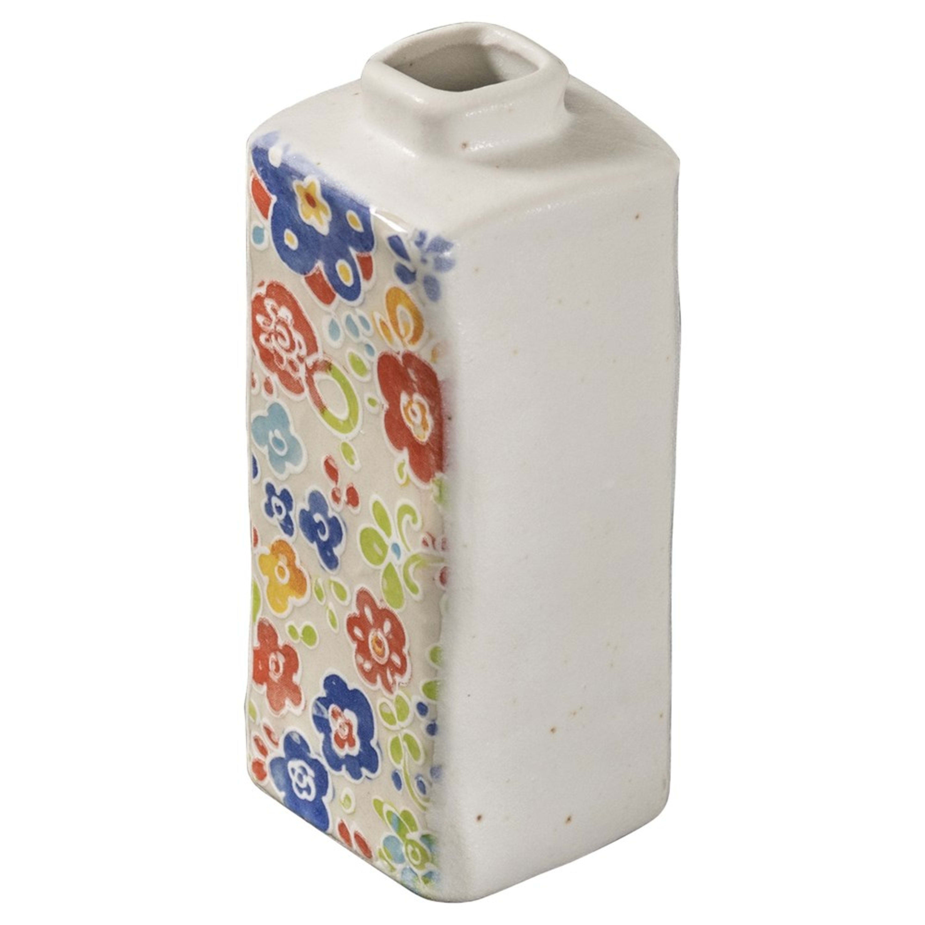 Omotenashi Rectangle Vase 4.5x4.5x11.5cm - White
