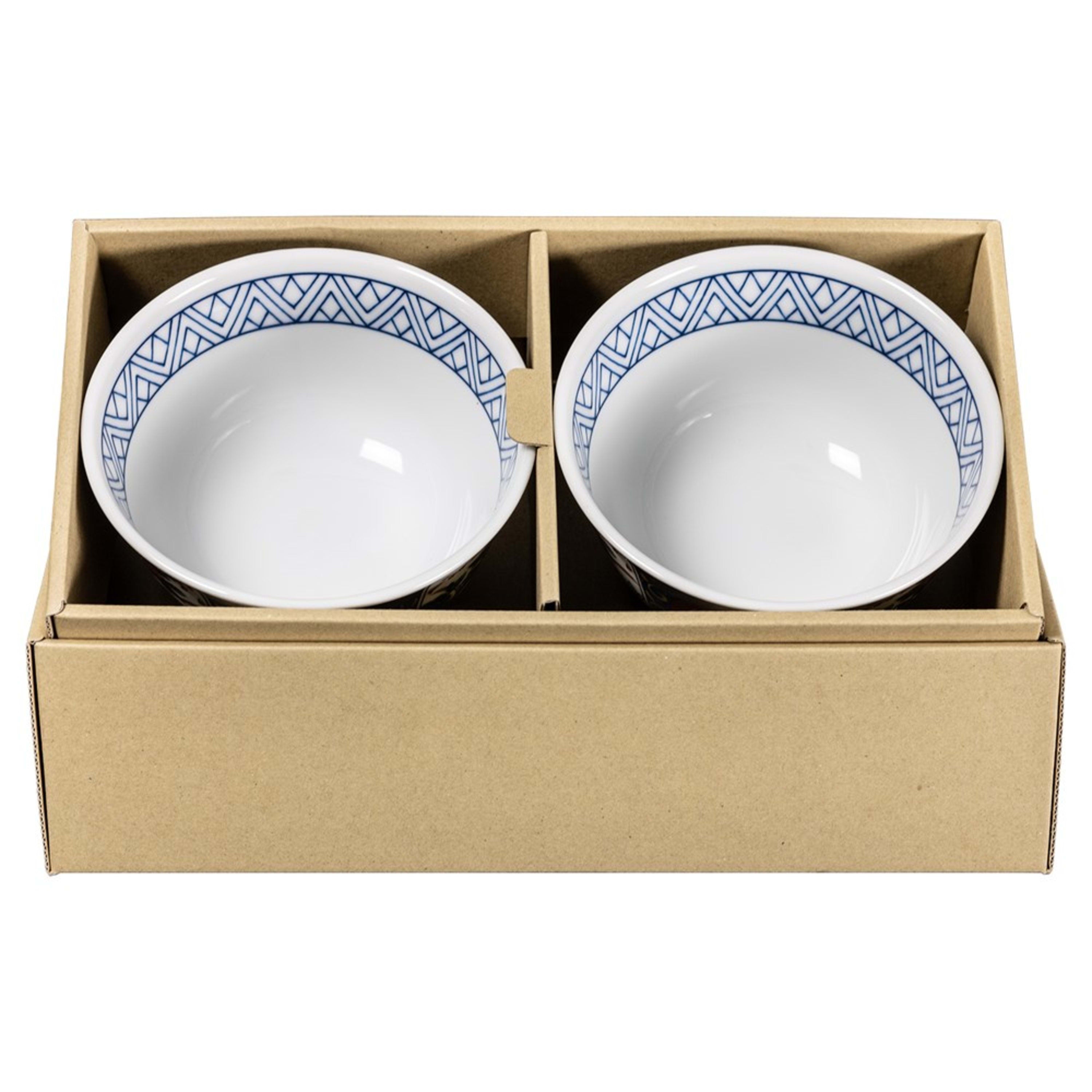 Omotenashi Kinsami Koimari 2 Piece Bowl Set 14.5x8.5cm