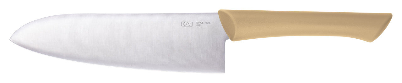 Kai Manasaya Santoku Knife 16.5cm (with Sheath) Beige