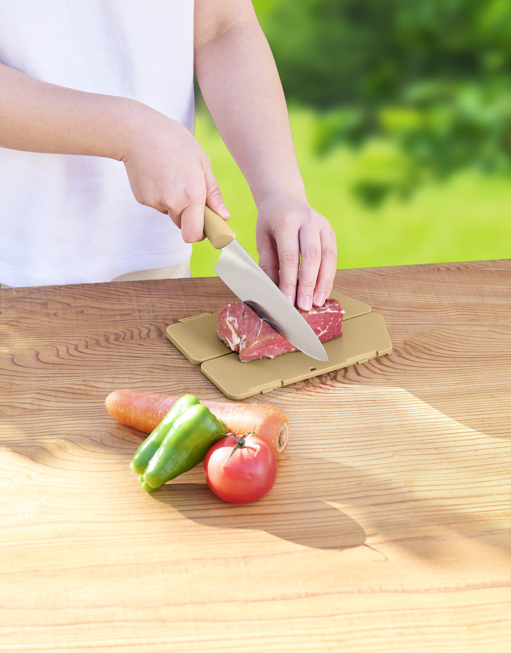 Kai Manasaya Utility Knife 15cm (with Sheath) Beige