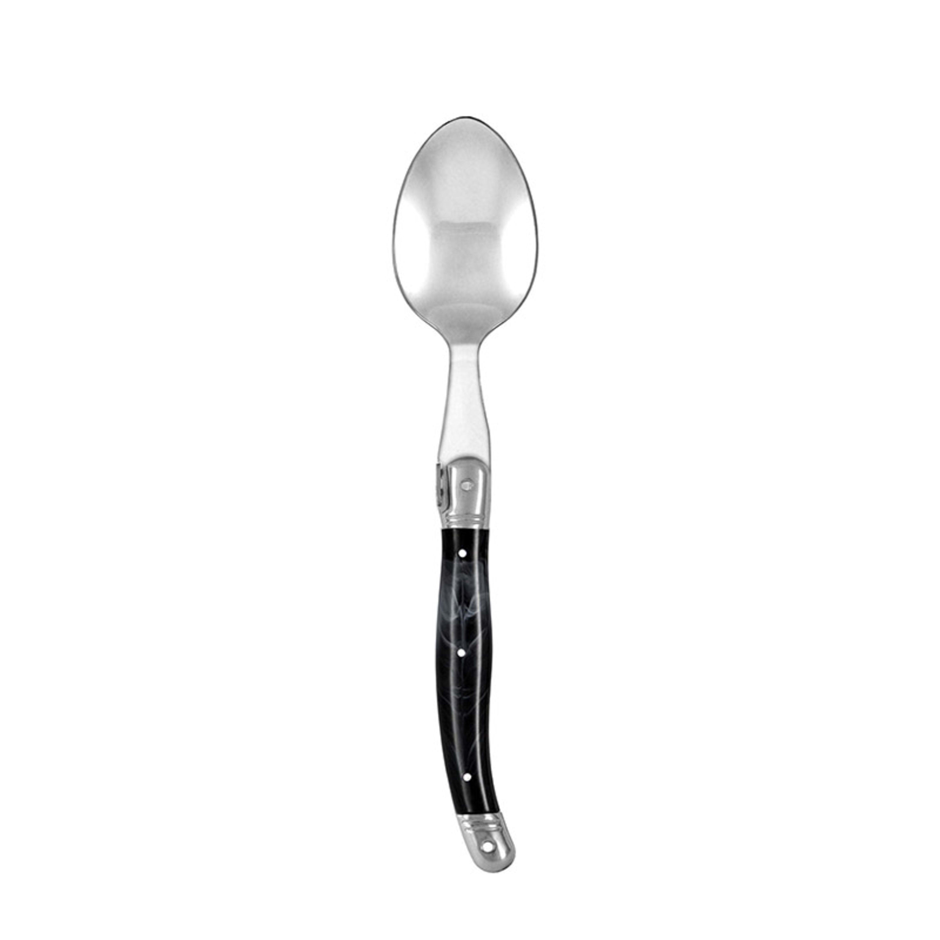 Laguiole Etiquette Tablespoon 12 Pack - Marble Black