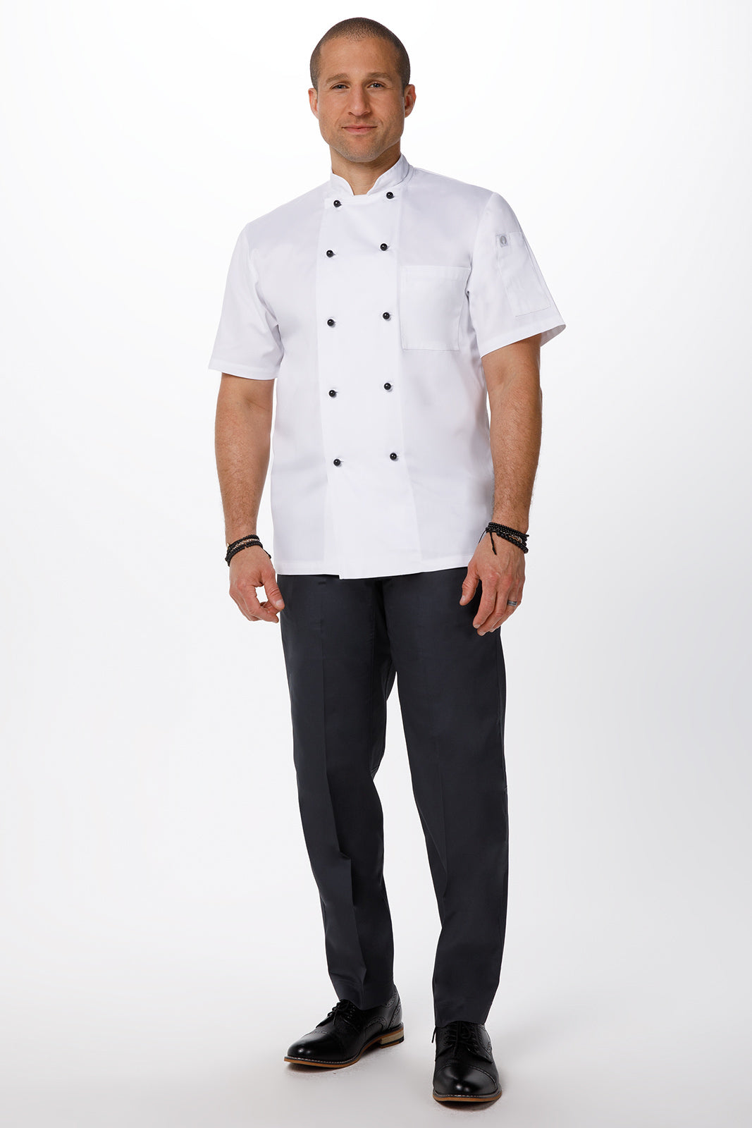 Chef Works Macquarie Men's Basic Chef Jacket - White