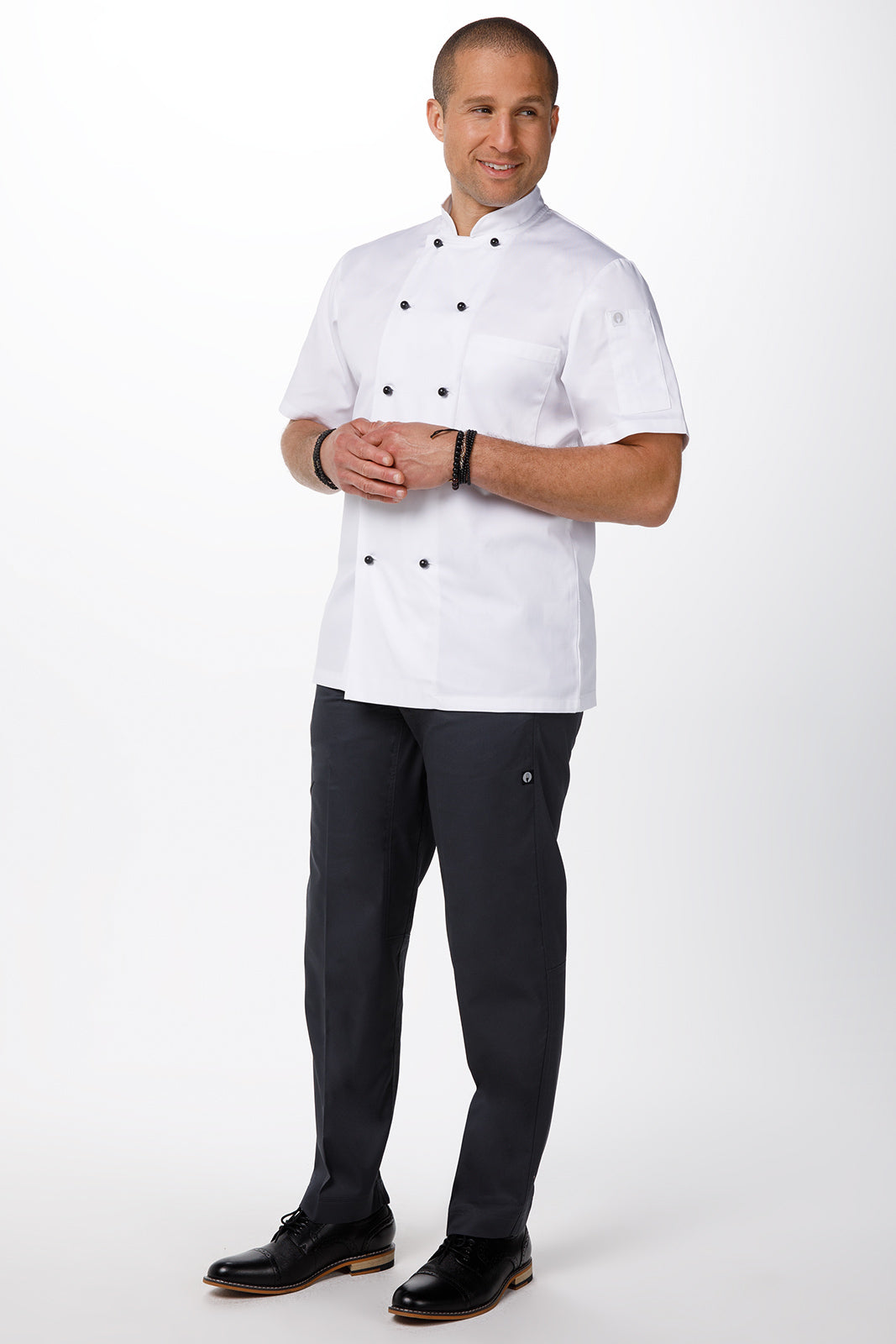 Chef Works Macquarie Men's Basic Chef Jacket - White