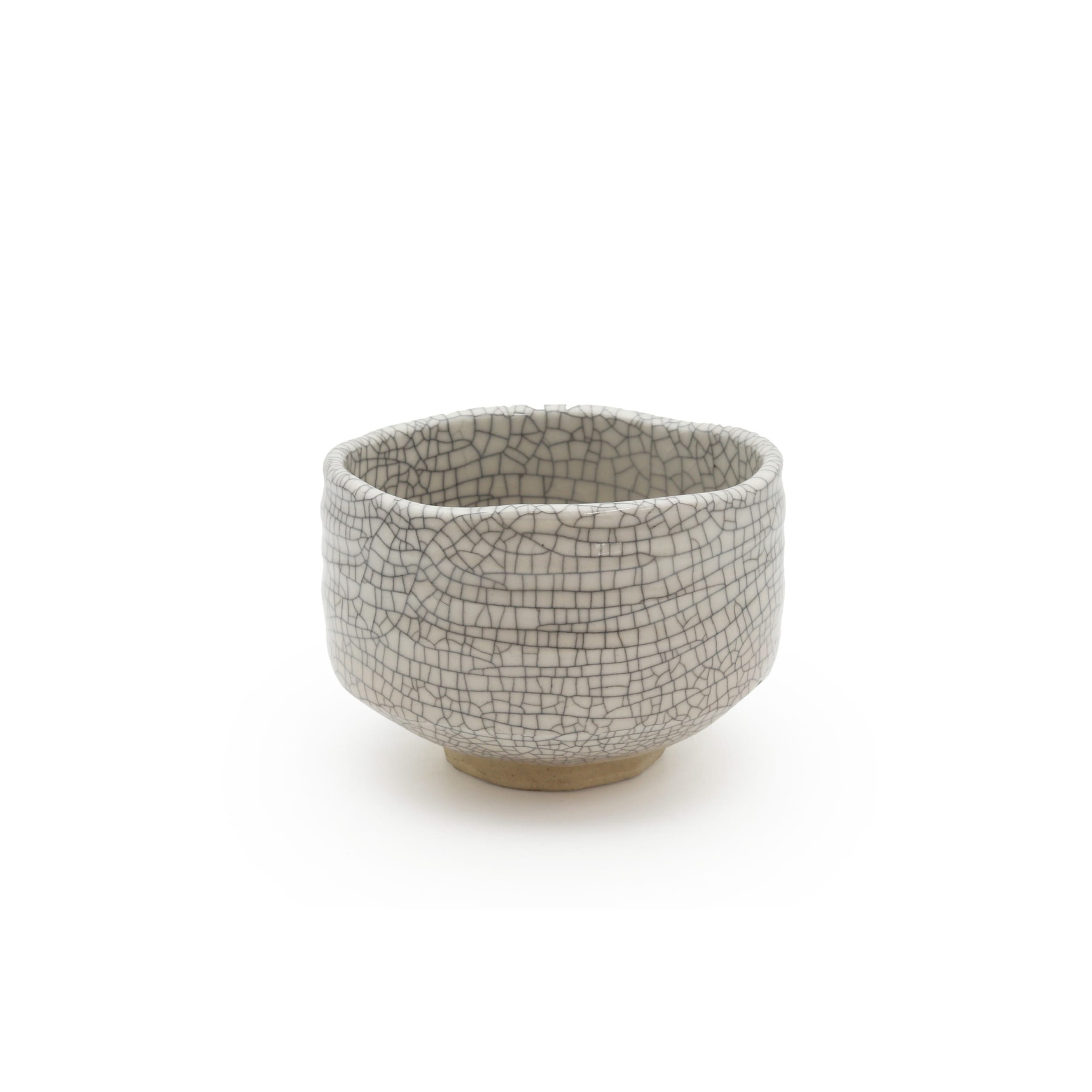Zero Japan White Crackle Matcha Bowl 11.7cm