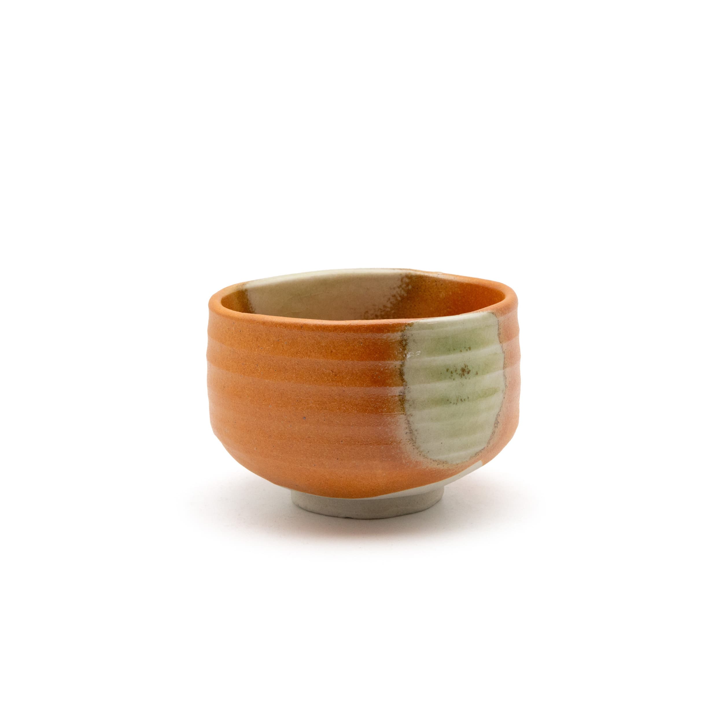 Zero Japan Iga Orange & Green Matcha Bowl 11.5cm
