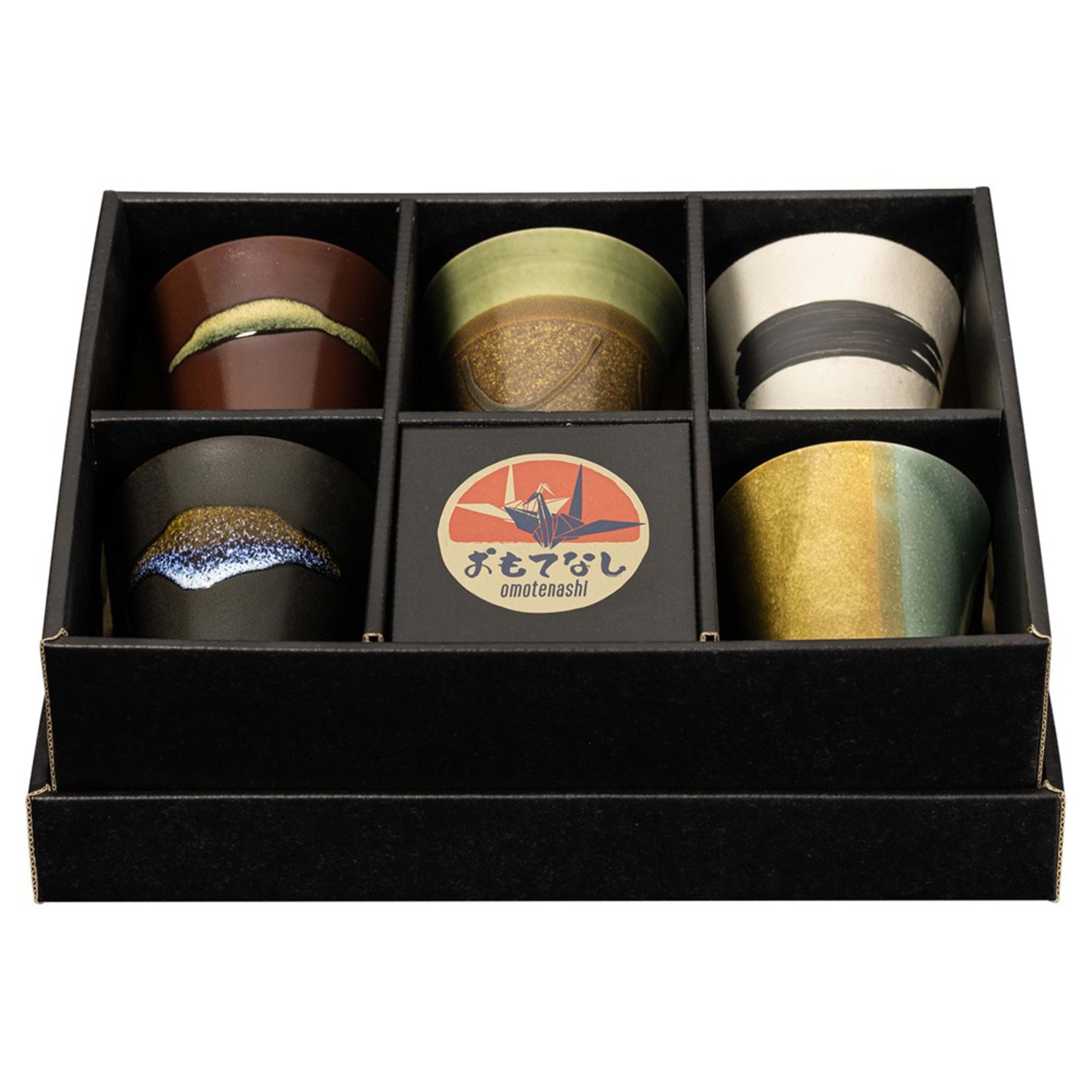Omotenashi Meito no Sato 5 Piece Cup Set 8.5x9.5cm