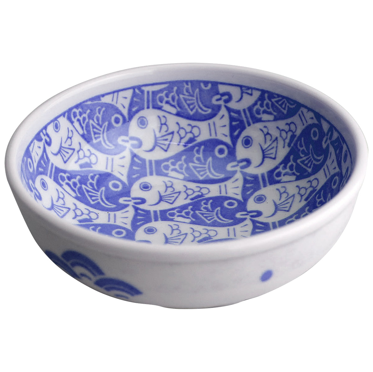 Omotenashi Medetai Dish 10.7x4cm - Blue
