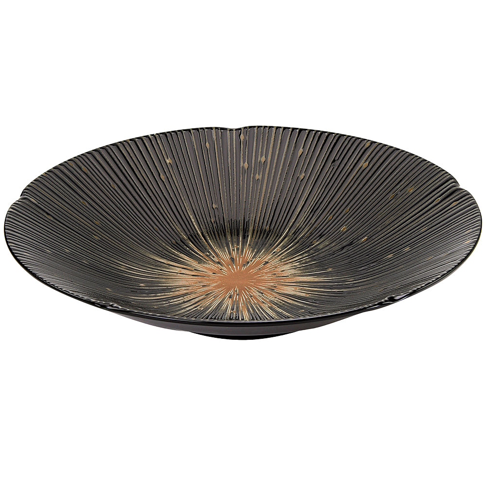 Omotenashi Kyo Sendan Black Deep Plate 24.5x5cm