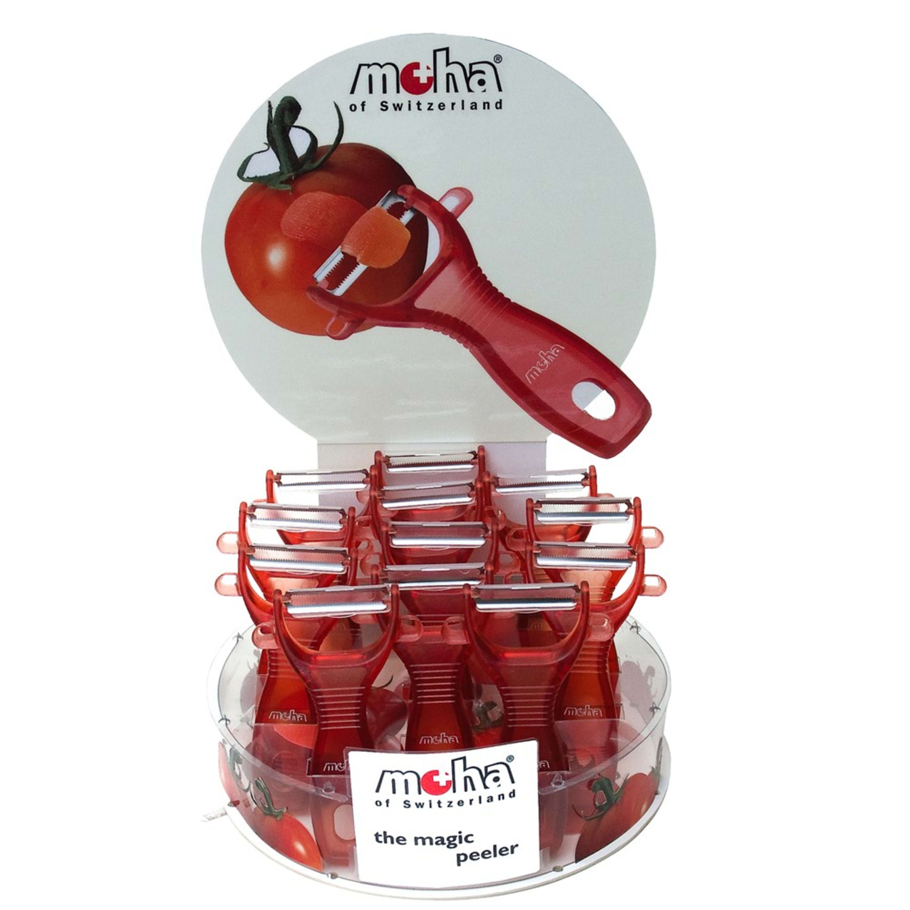 moHA! Pela Serrated Blade Peeler - Red (Single Piece)