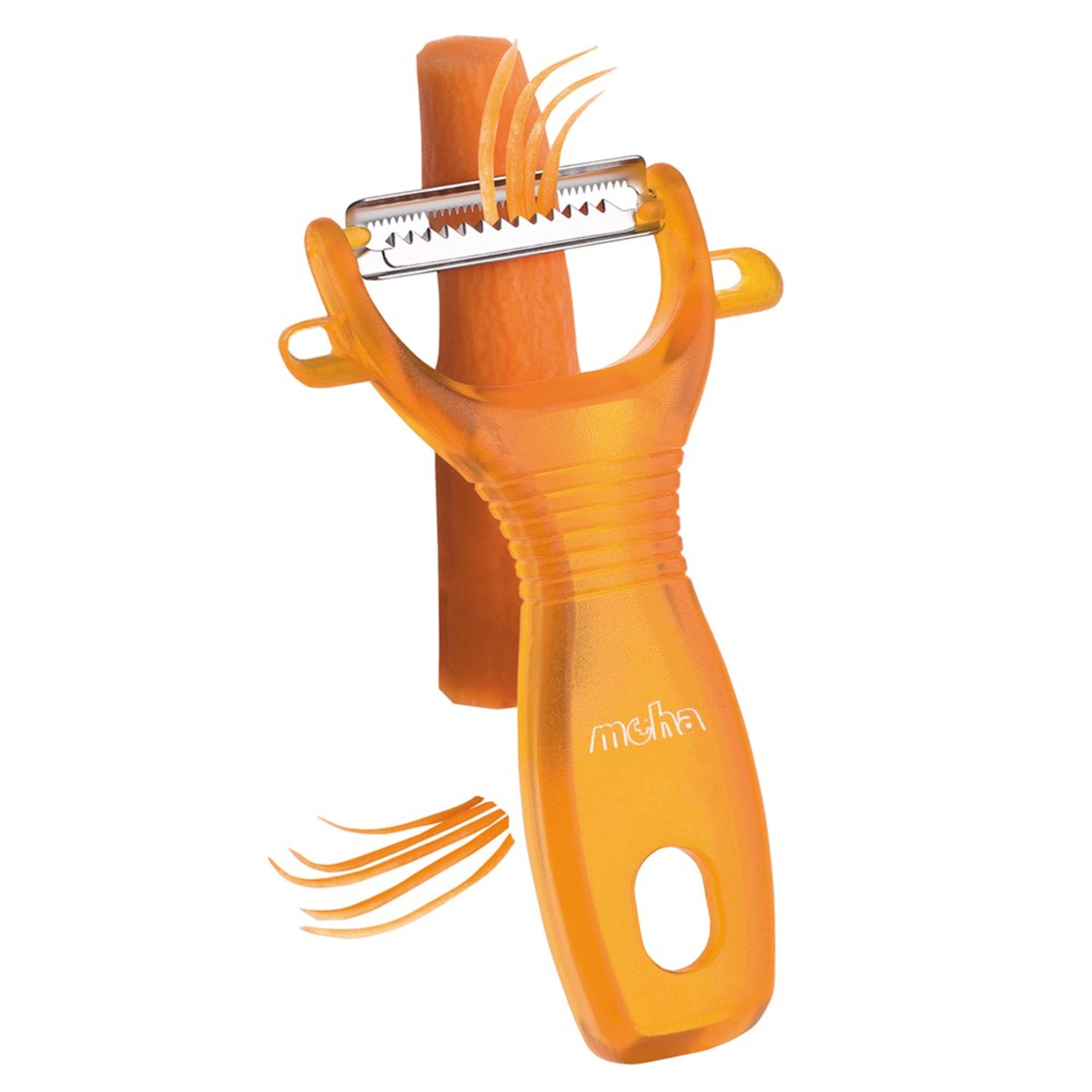 moHA! Pela Julienne Peeler with Serrated Blade - Orange