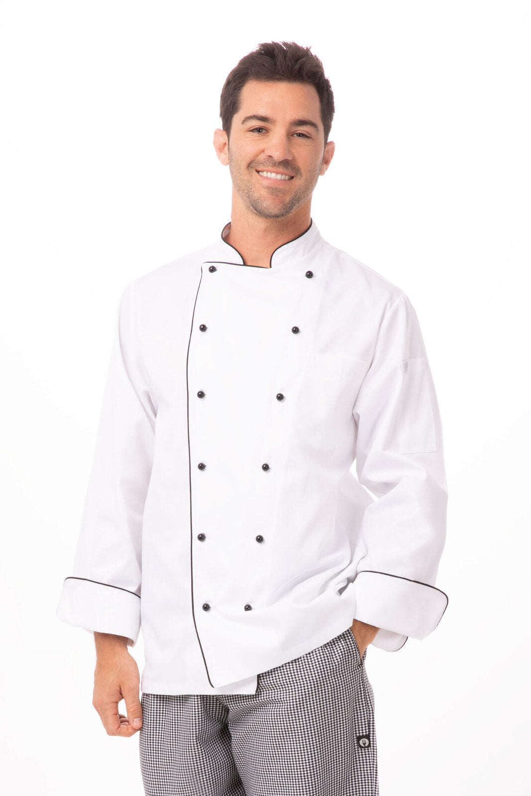 Chef Works Newport Men's Executive Chef Jacket - White