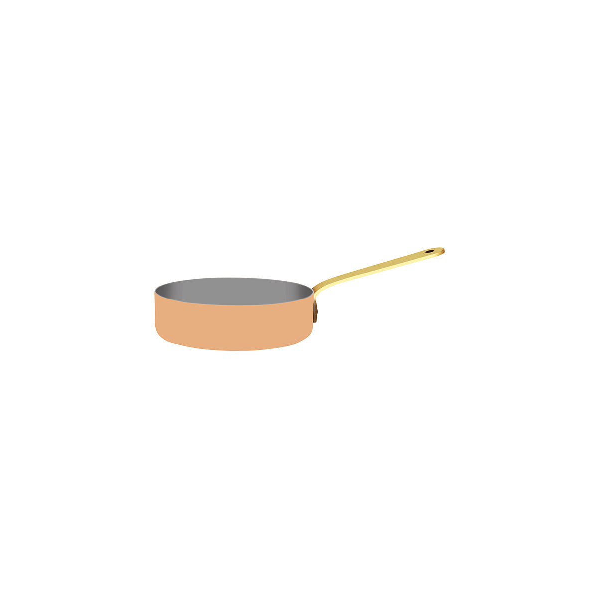Chef Inox Miniatures Saucepan with Brass Handle Copper 120x35mm