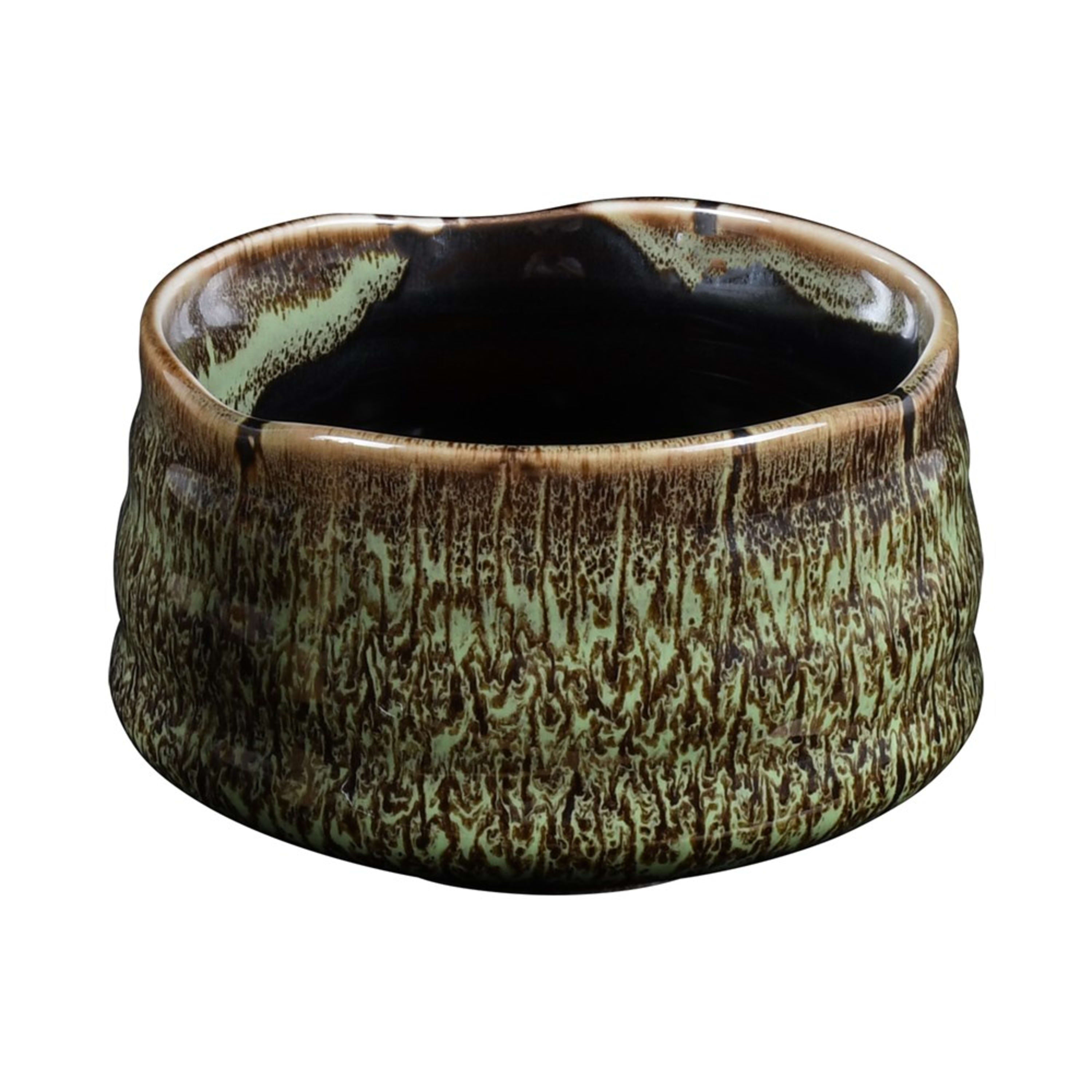Omotenashi Living Matcha Bowl with Whisk - Kyoto Moss 12.5x7.5cm Gift Set