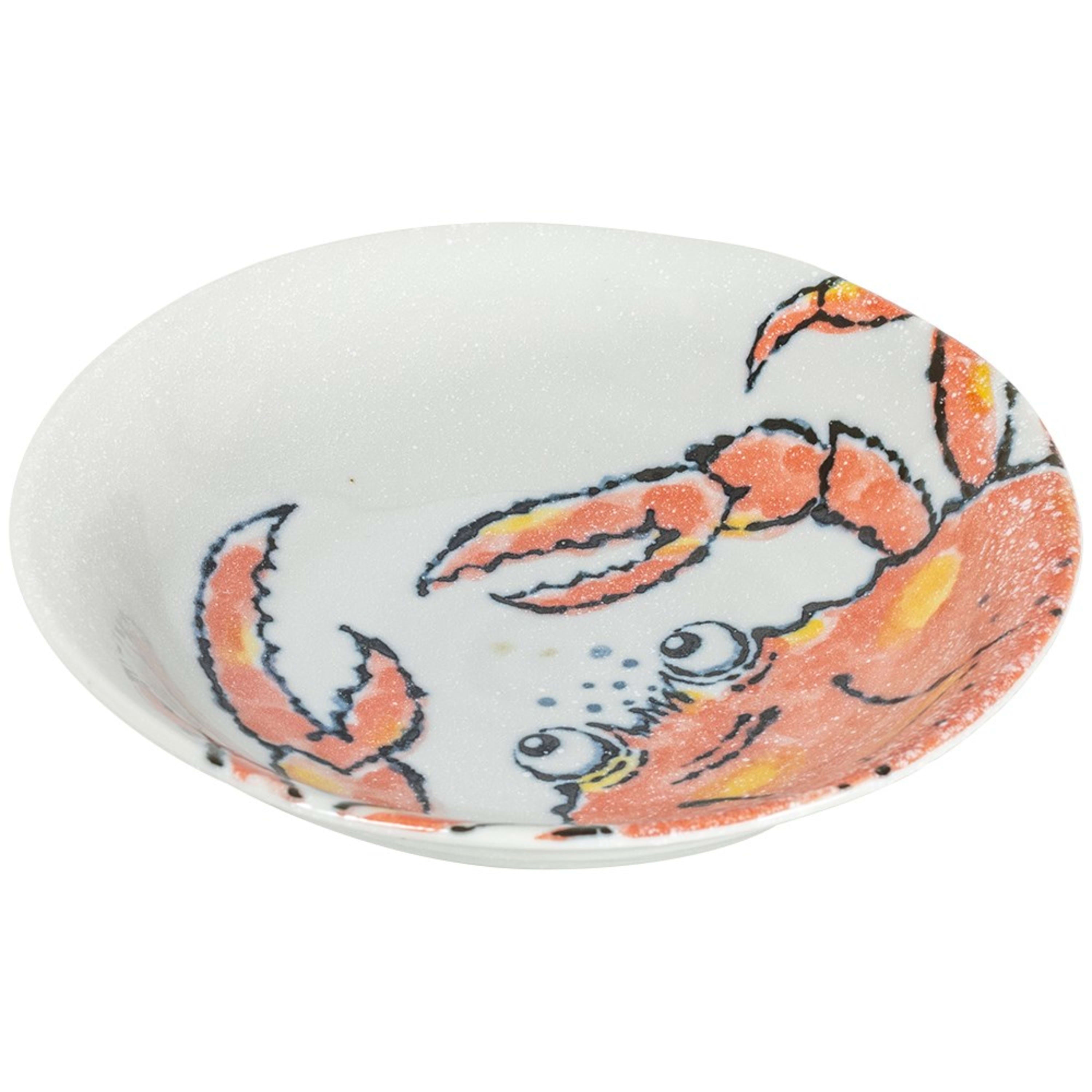 Omotenashi Etegami Kani Plate 20.5x4.5cm