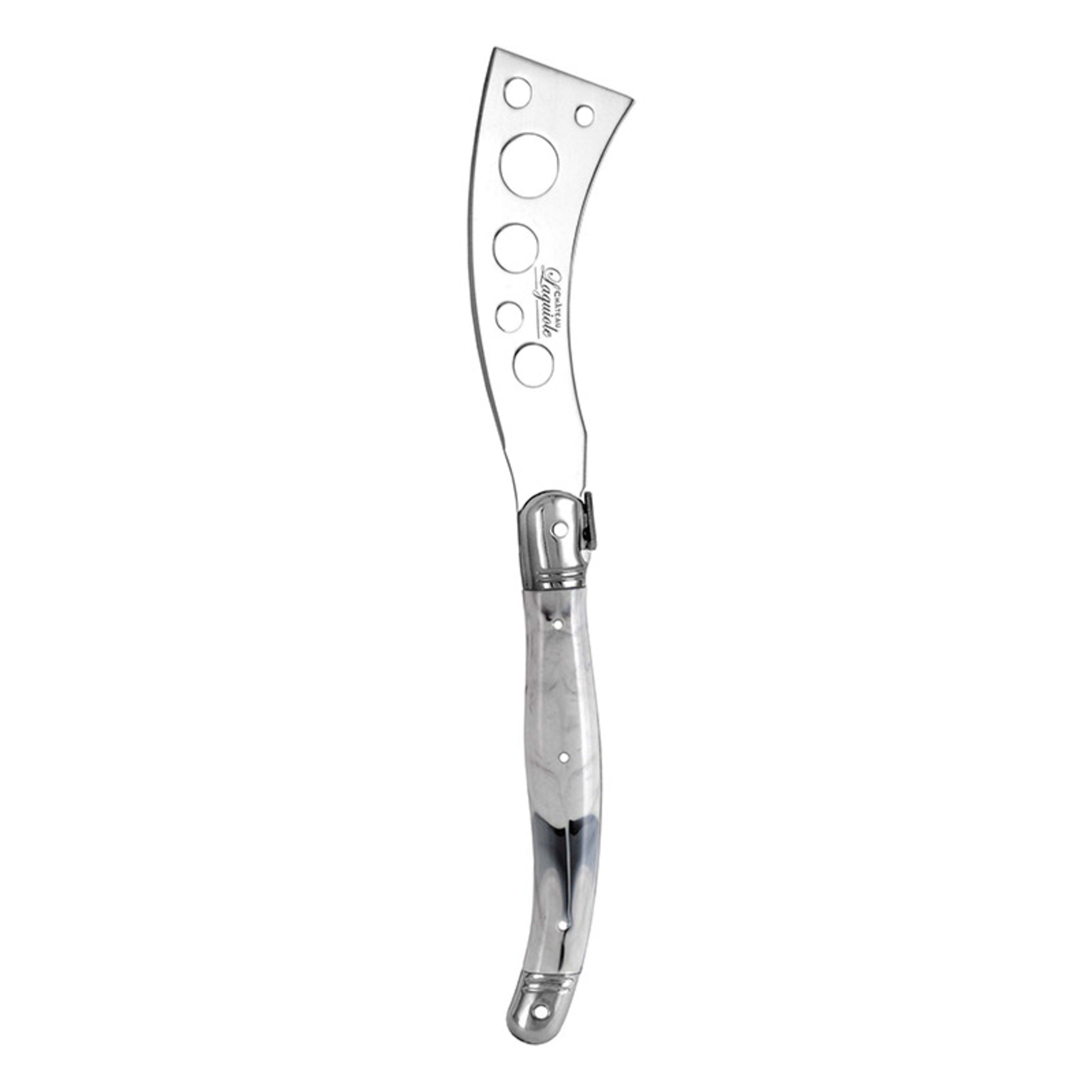 Laguiole Etiquette Soft Cheese Knife 12 Pack - Marble Grey