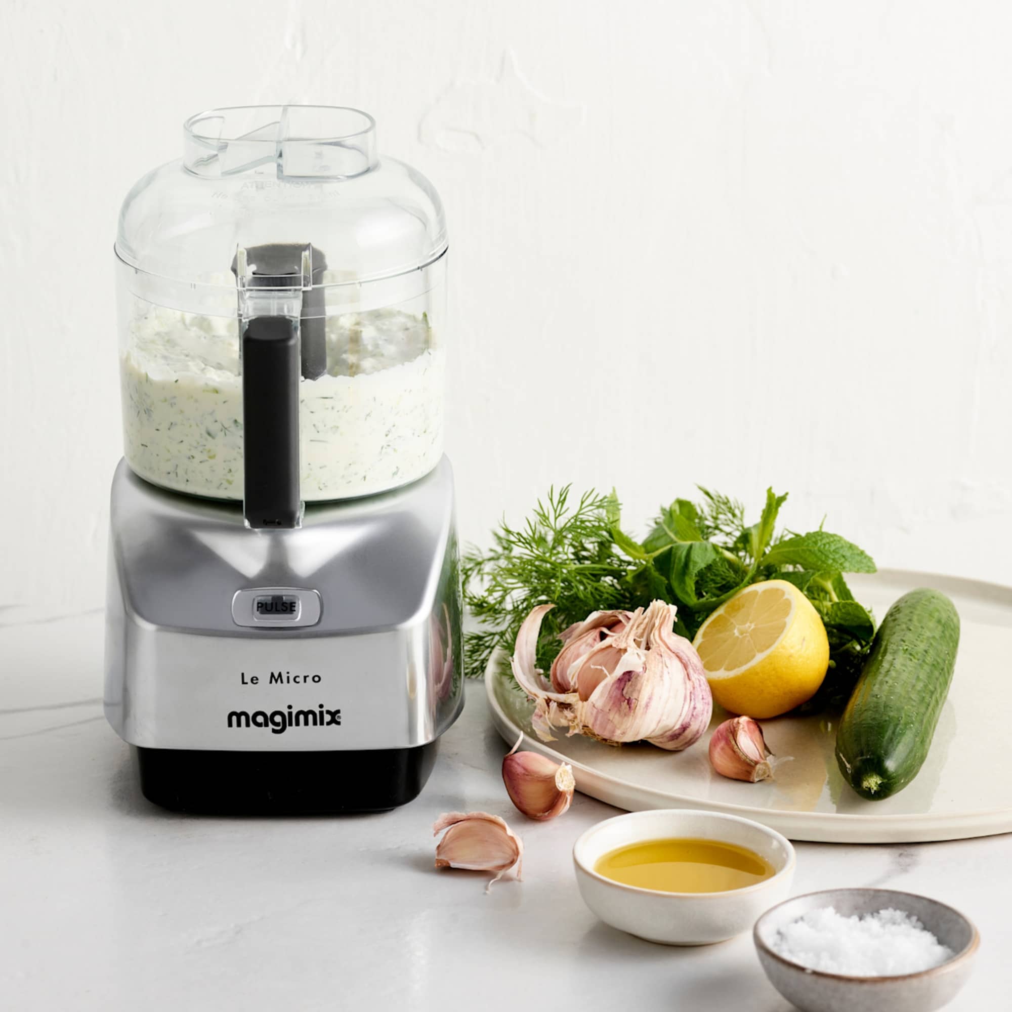 Magimix Le Micro Mini Chopper 0.8L Matt Chrome