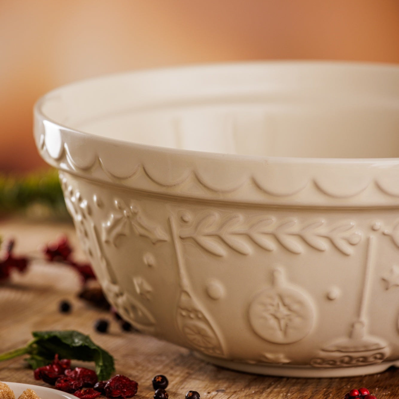 Mason Cash Deck the Halls Cream Mixing Bowl 26cm (2.7L)