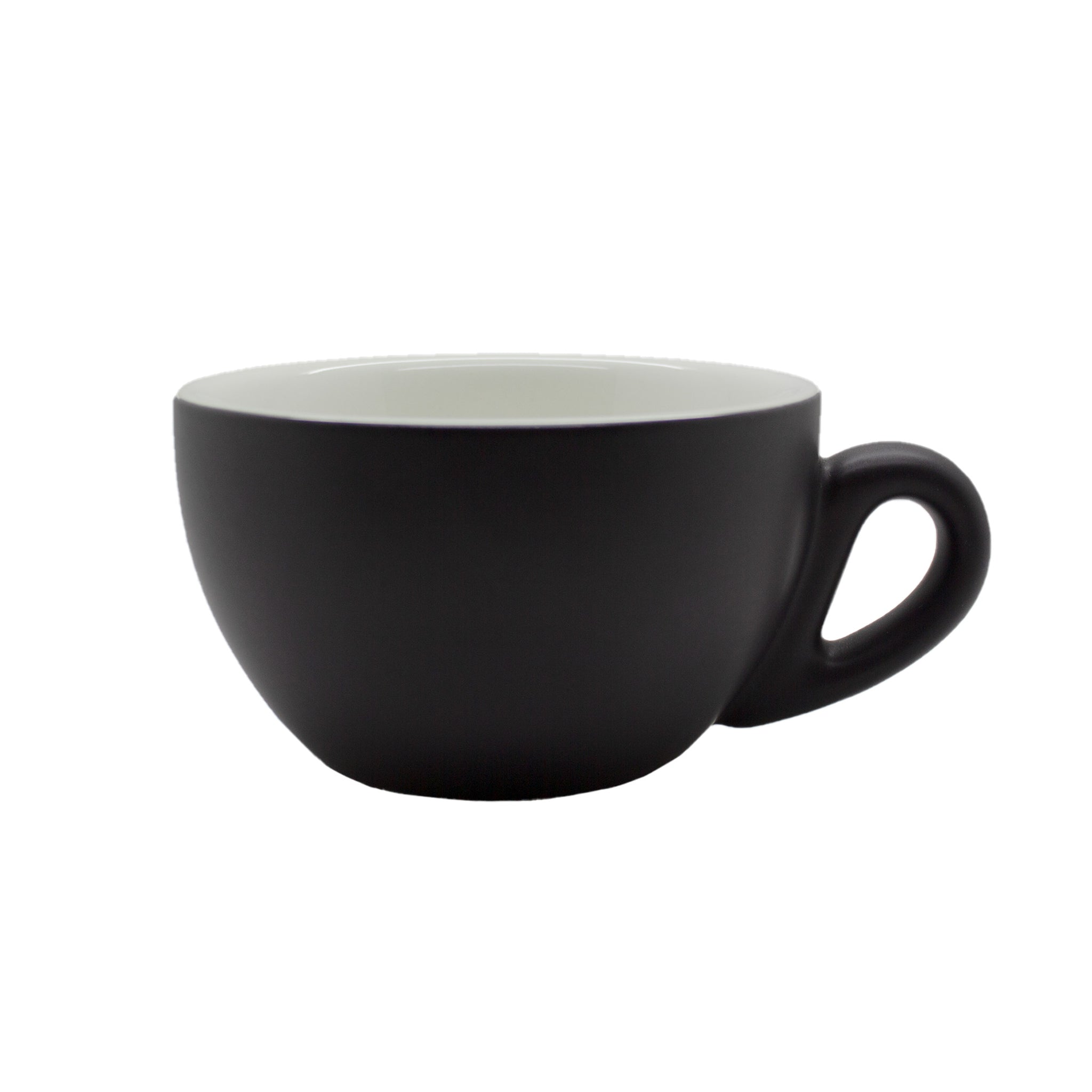Incafe Matt Black Bowl Cappuccino Cup 200ml 6 Piece