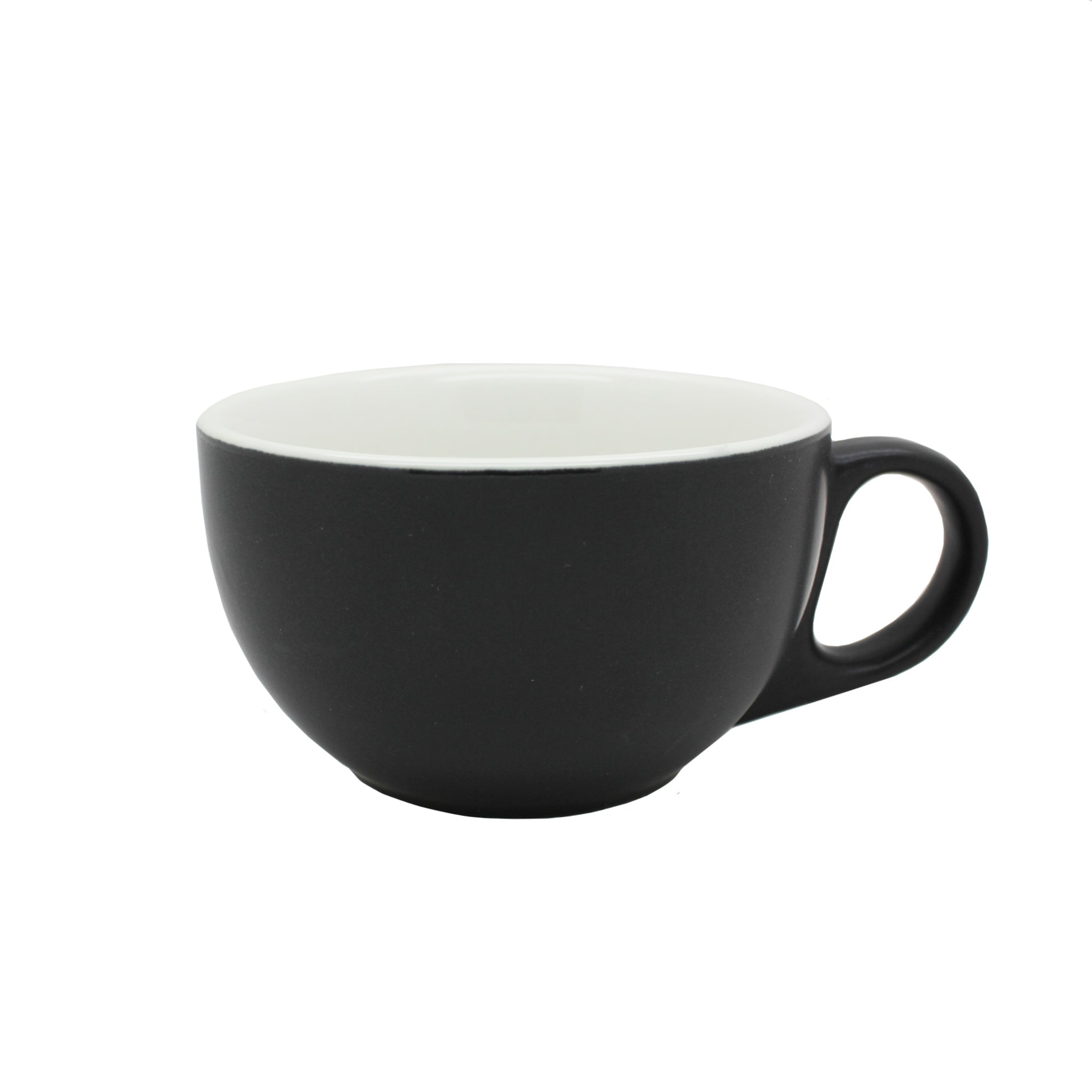 Incafe Matt Black Bowl Cappuccino Jumbo Cup 330ml 6 Piece