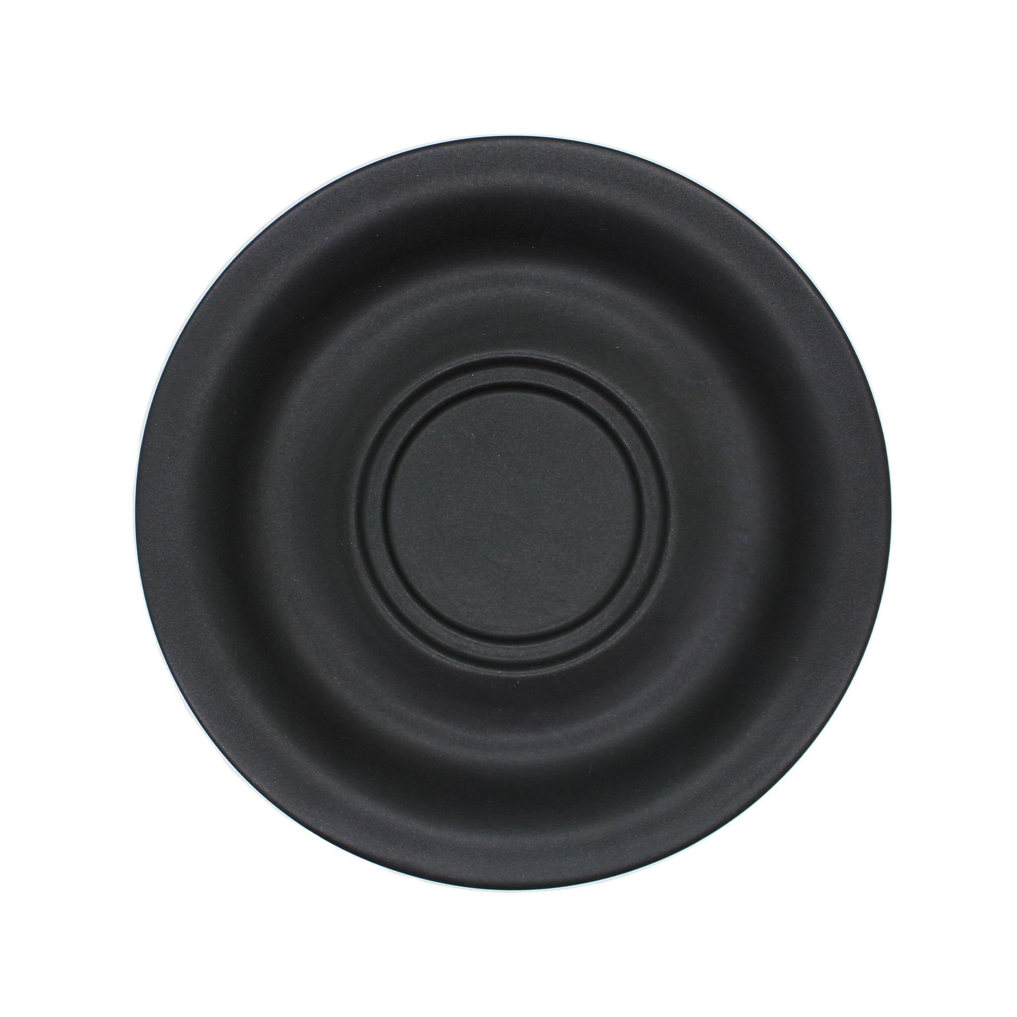 Incafe Matt Black Bowl Cappuccino Jumbo Saucer 6 Piece