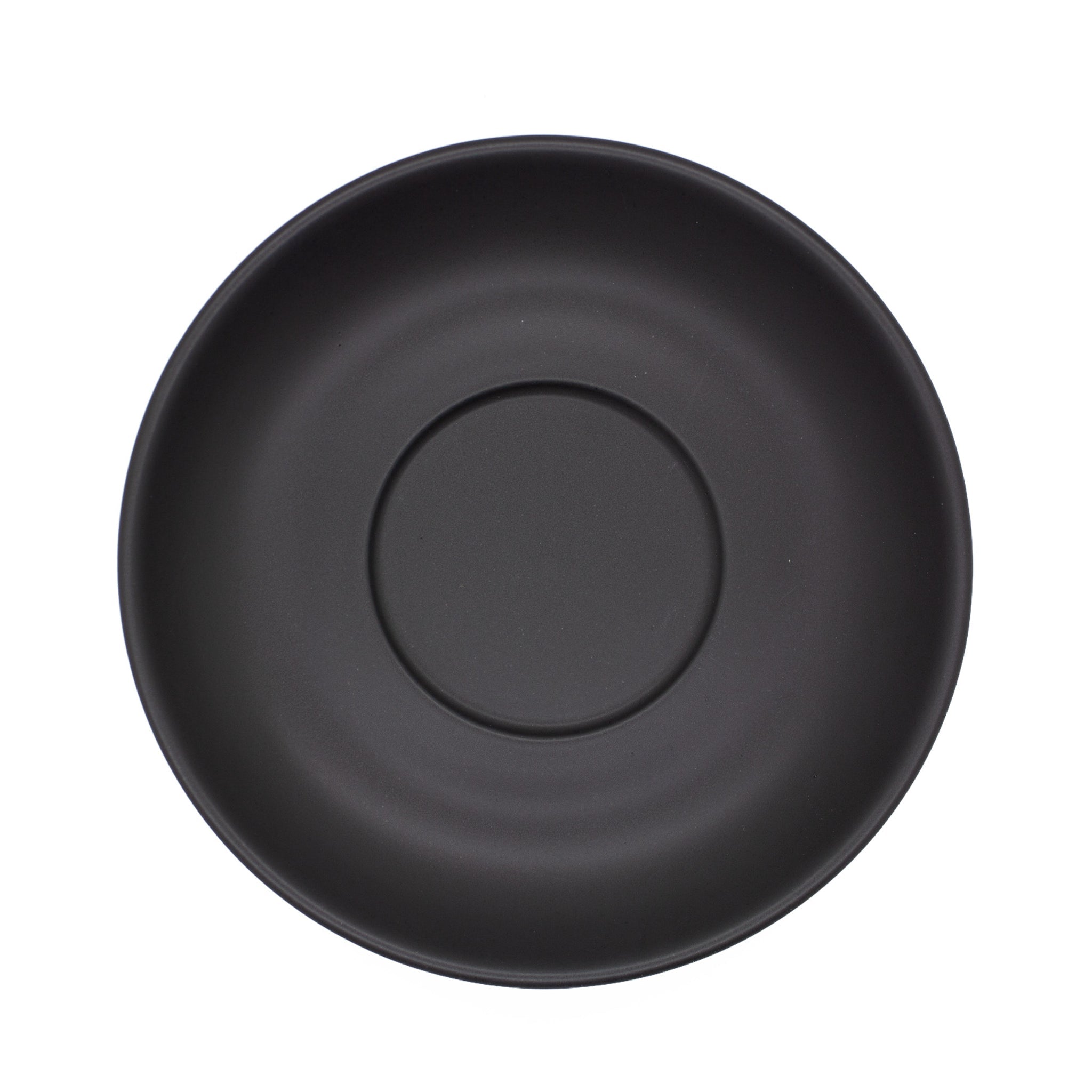 Incasa Jumbo Bowl Cappuccino Saucer Matt Black (330ml) 8 Pack
