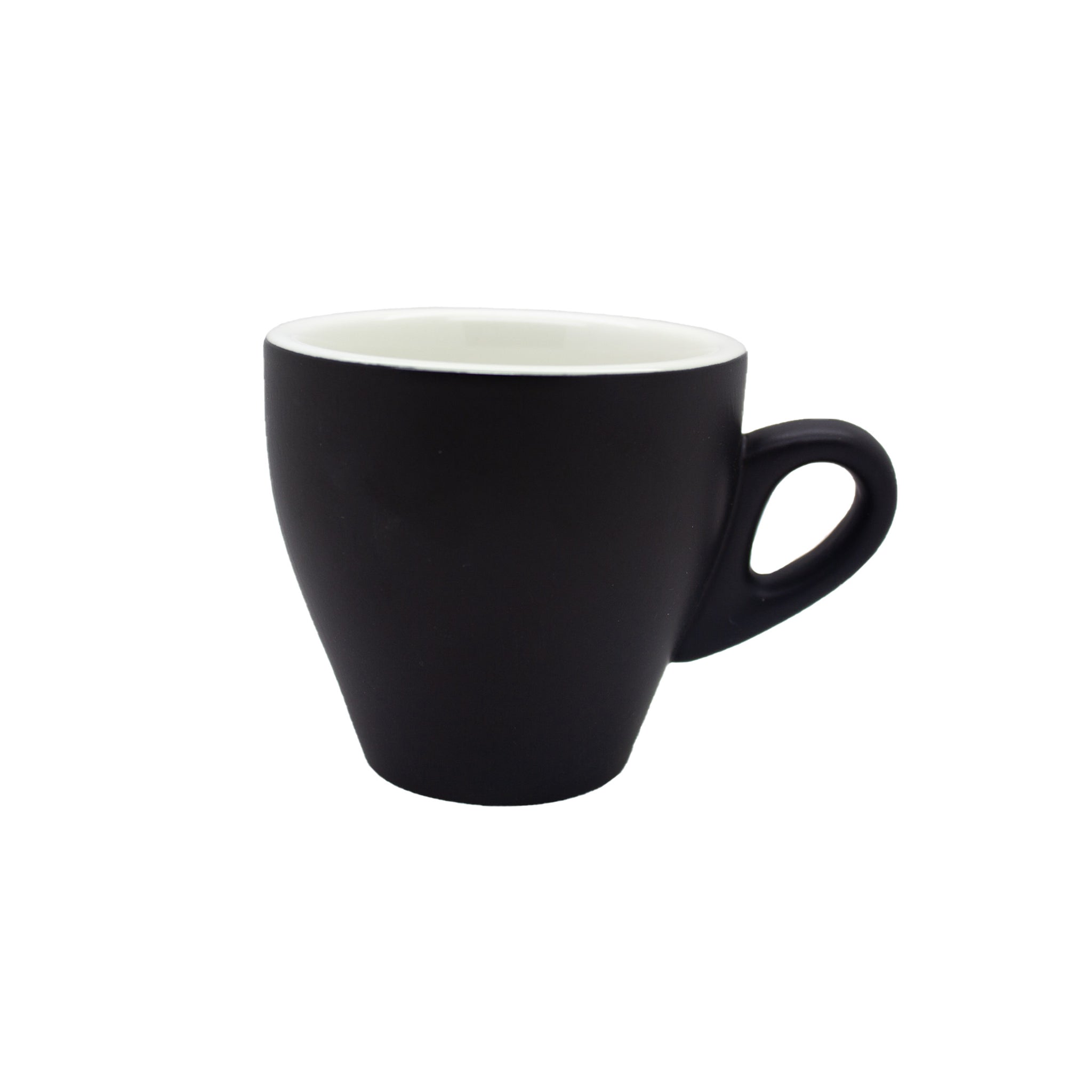 Incasa Tulip Cappuccino Cup Matt Black (200ml) 6 Pack