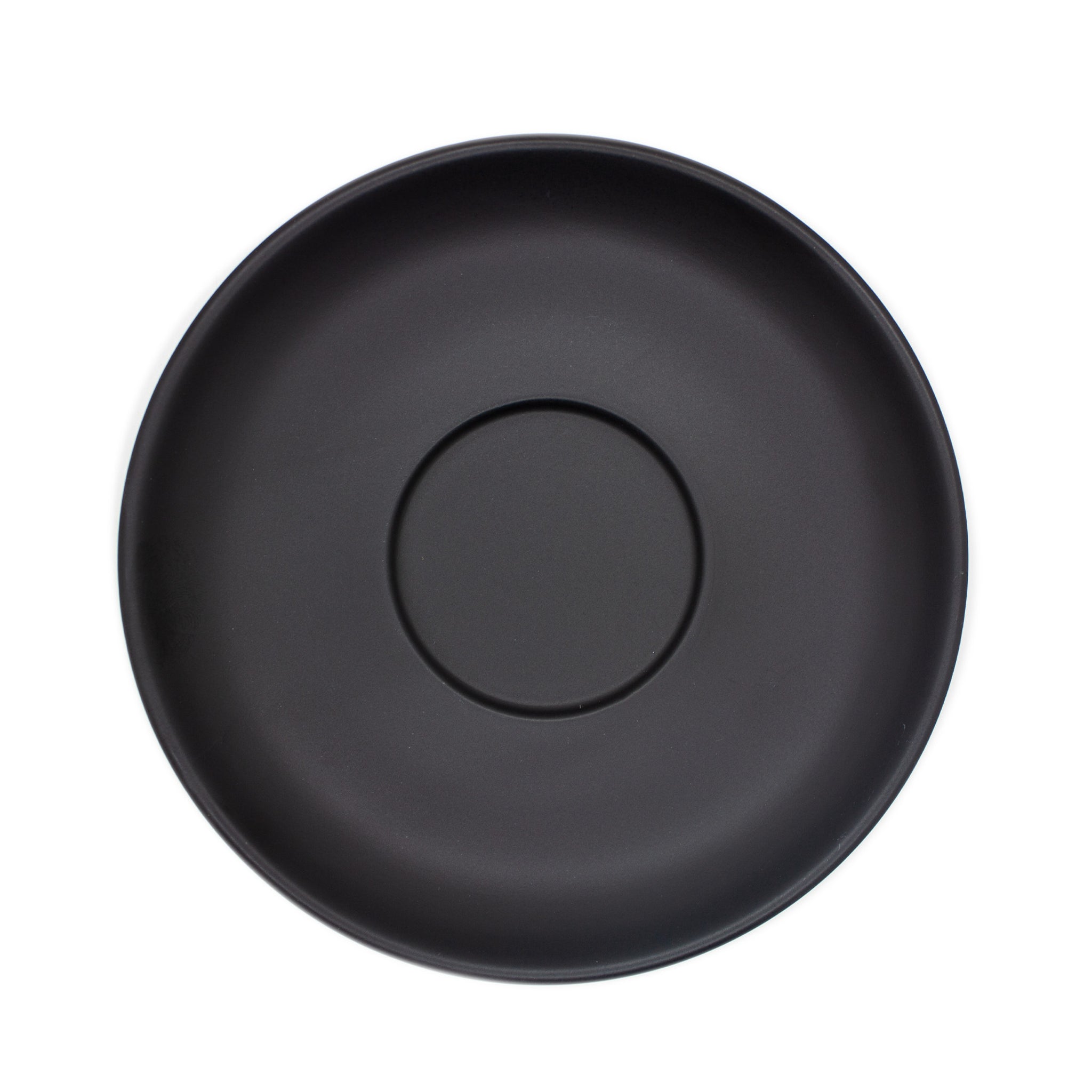 Incafe Matt Black Tulip Cappuccino Saucer 6 Piece