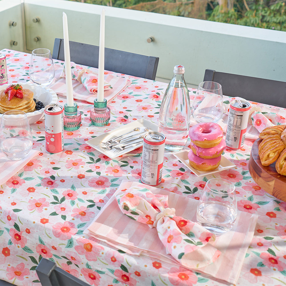 Annabel Trends Linen Napkin Set Meadow Blush