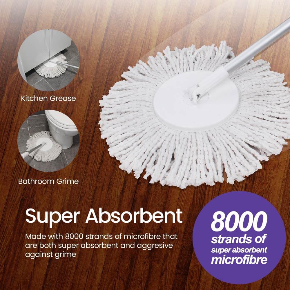 White Magic Microfibre Mop Head