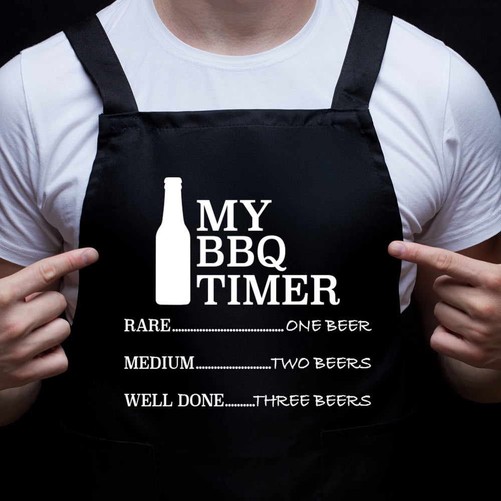 Annabel Trends Screen Print Apron BBQ Timer