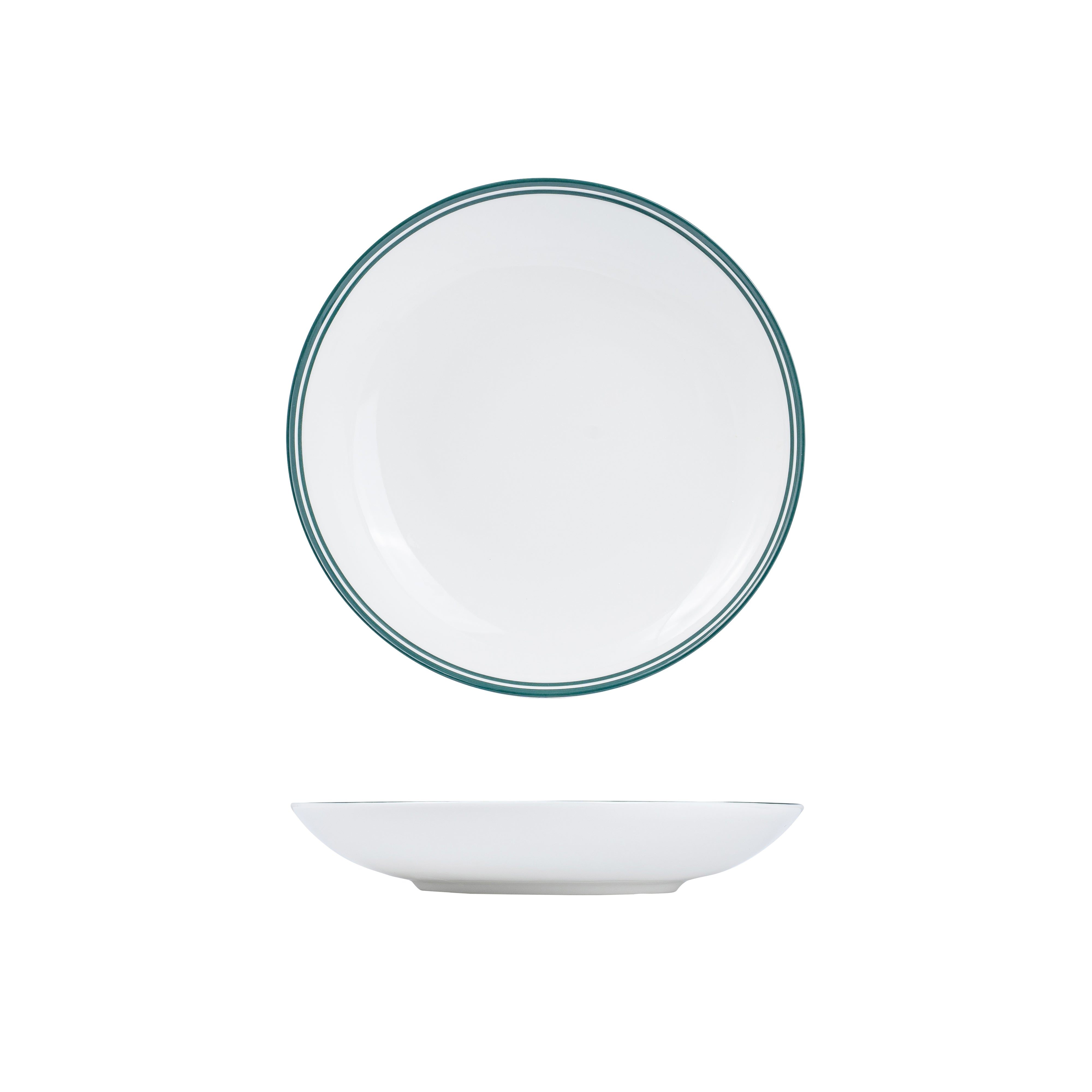 RAK Nano Cru Green Round Bowl (230mm - Green Double Line)