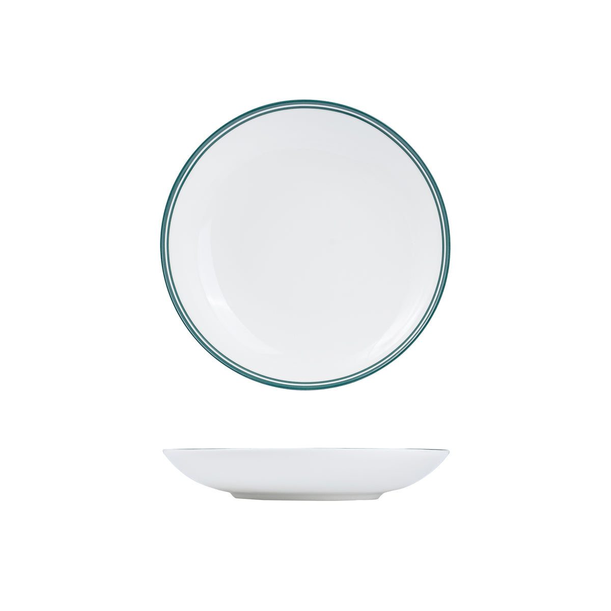 RAK Nano Cru Green Round Bowl (230mm - Green Double Line)