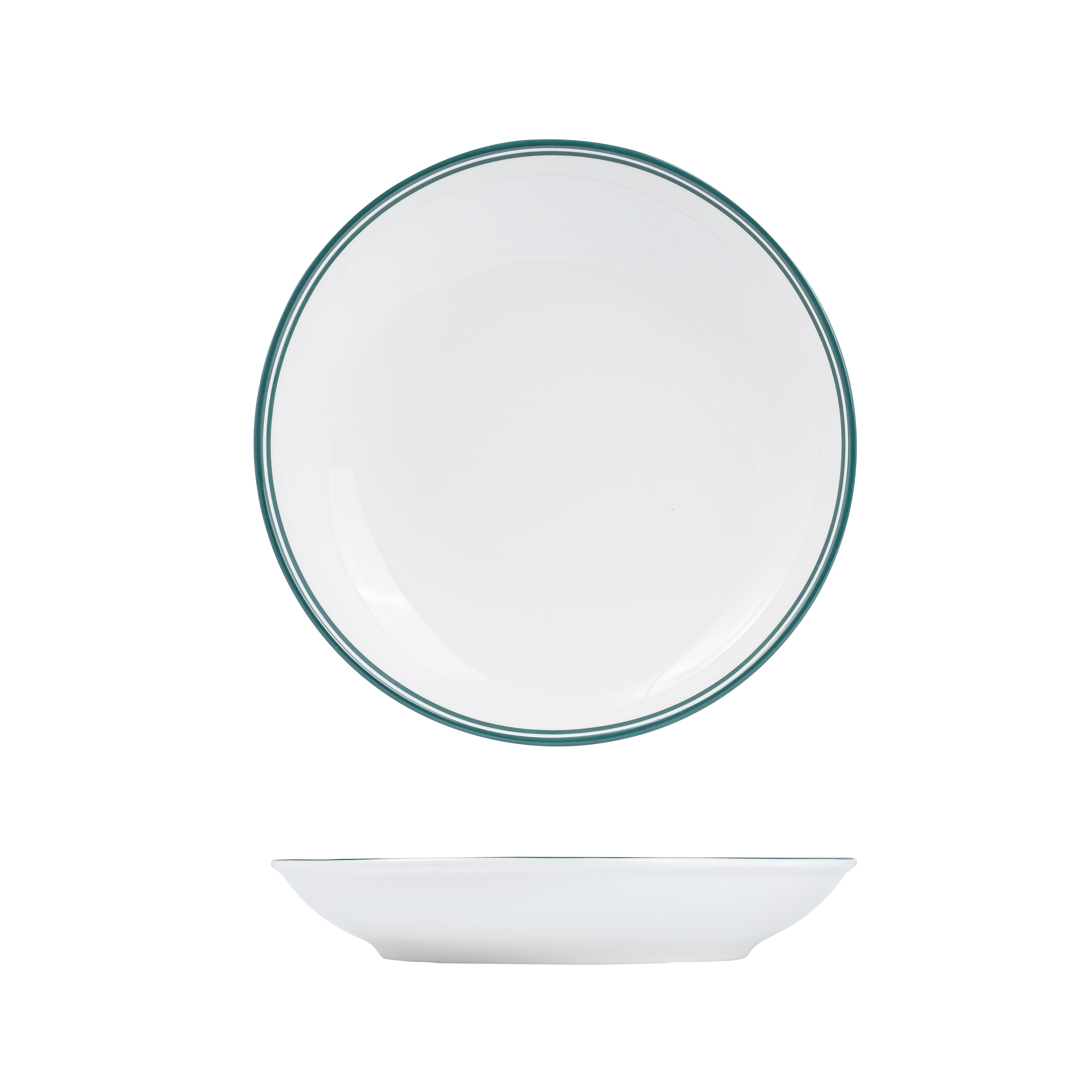 RAK Nano Cru Green Round Bowl (260mm - Green Double Line)