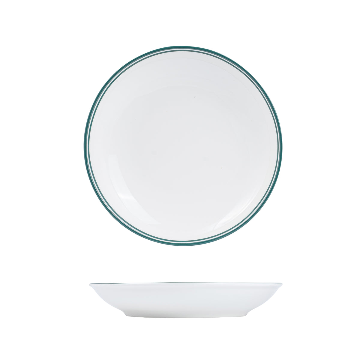 RAK Nano Cru Green Round Bowl (260mm - Green Double Line)