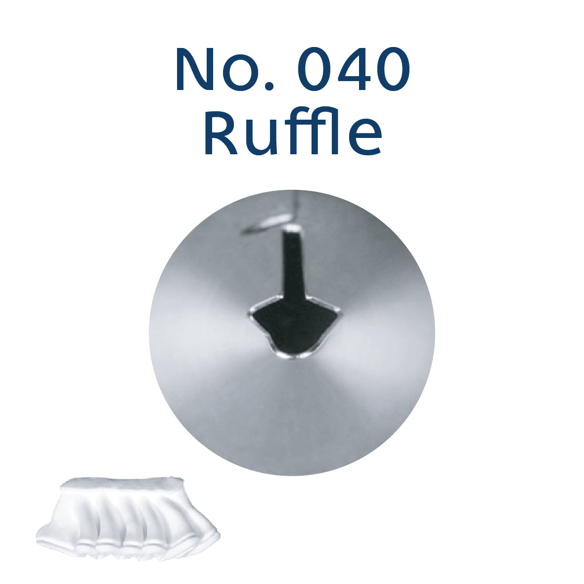 LOYAL Piping Tip No. 40 Ruffle Stainless Steel