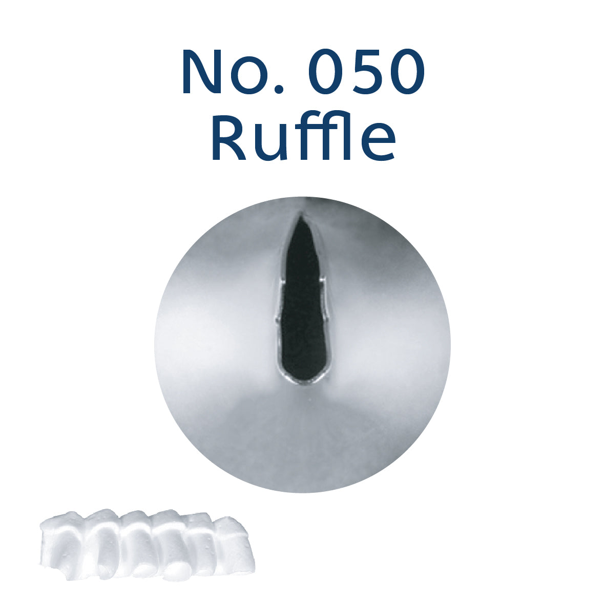 LOYAL Piping Tip No. 50 Ruffle Stainless Steel