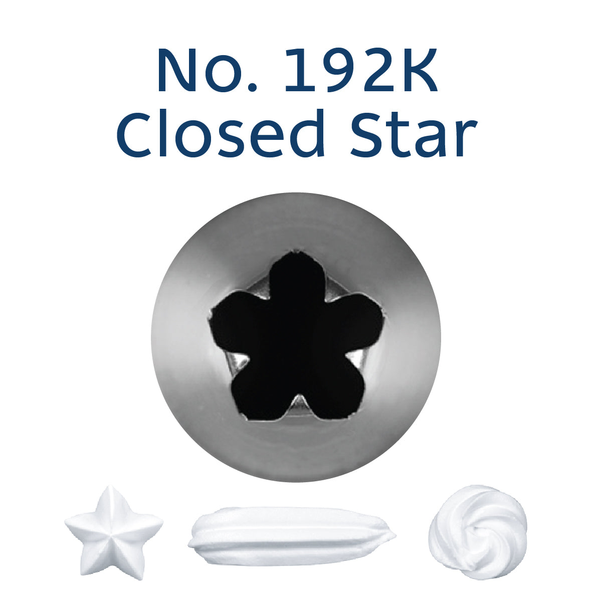 LOYAL Piping Tip No. 192K Closed Star Stainless Steel