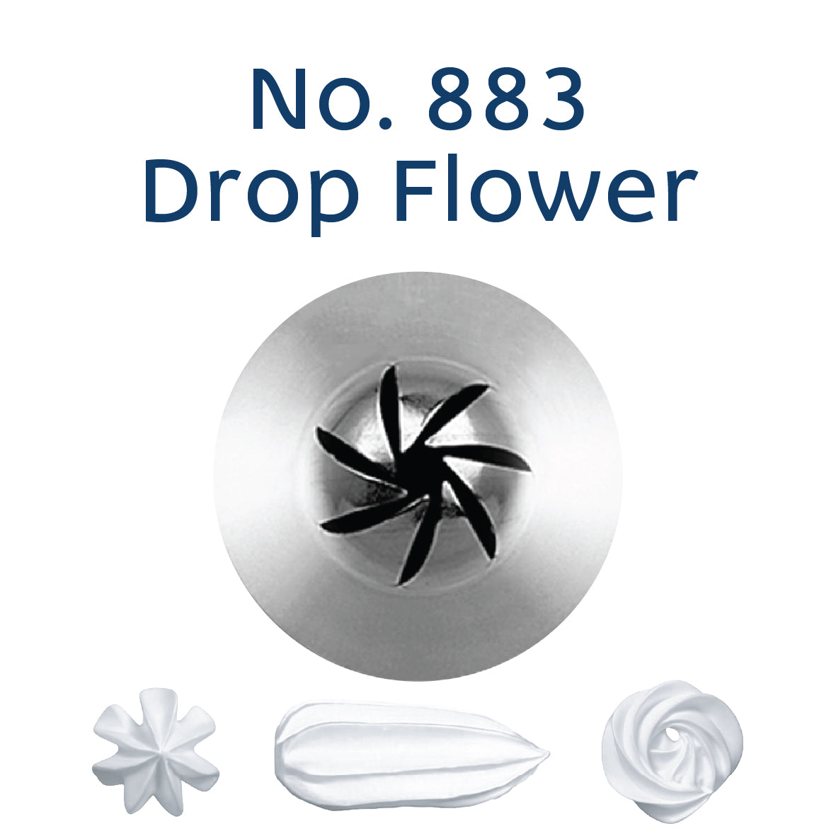 LOYAL Piping Tip No. 883 Drop Flower Stainless Steel